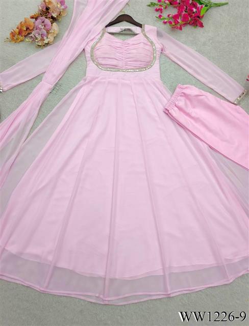 Pure Fox Georgette Fabric in Gown