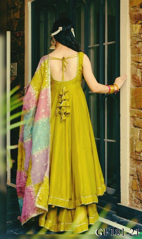 Simar Silk With Micro Cotton And Plain Work Gown