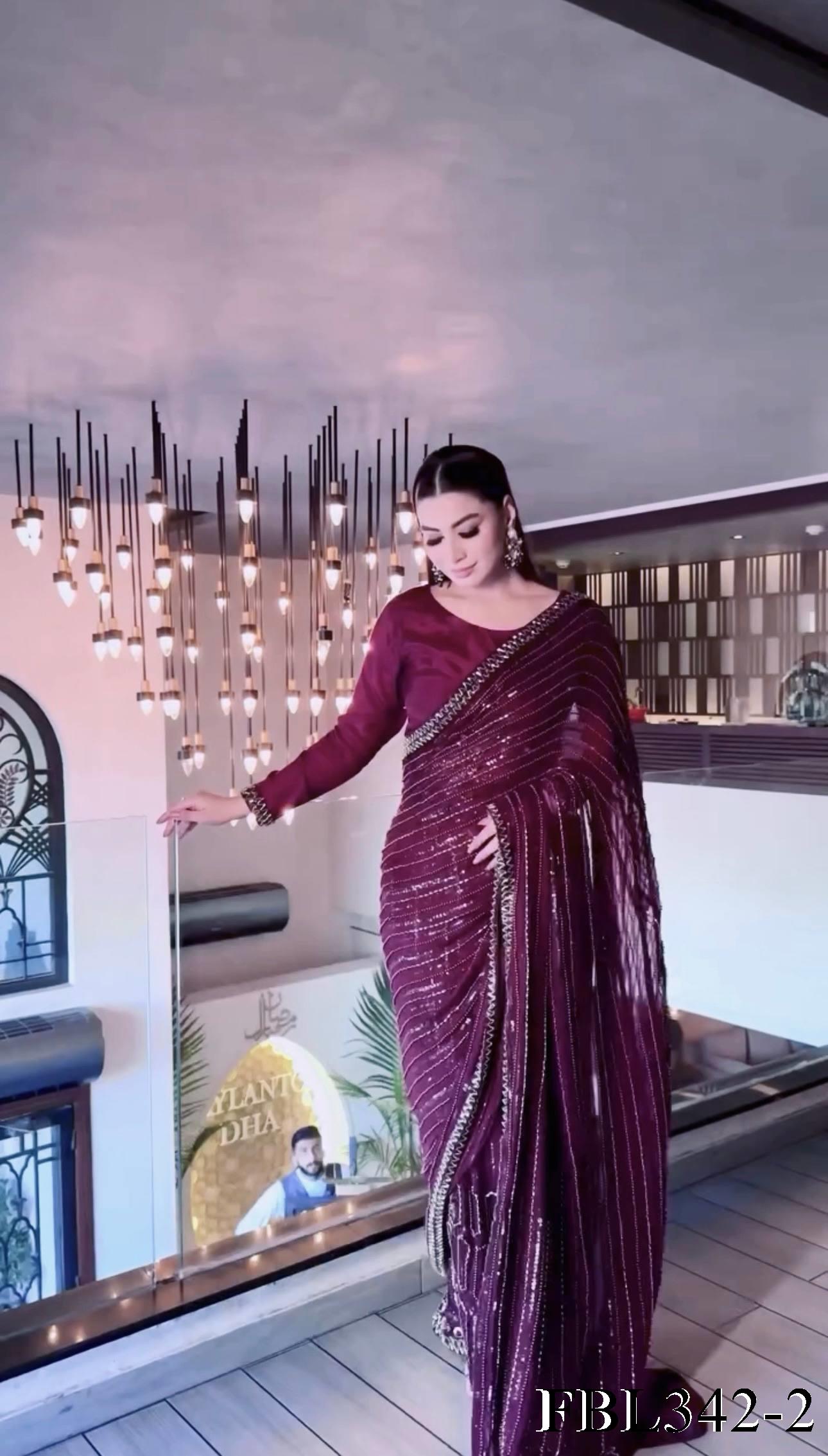 Wine Color Kasturi Silk With Sequience Work Saree