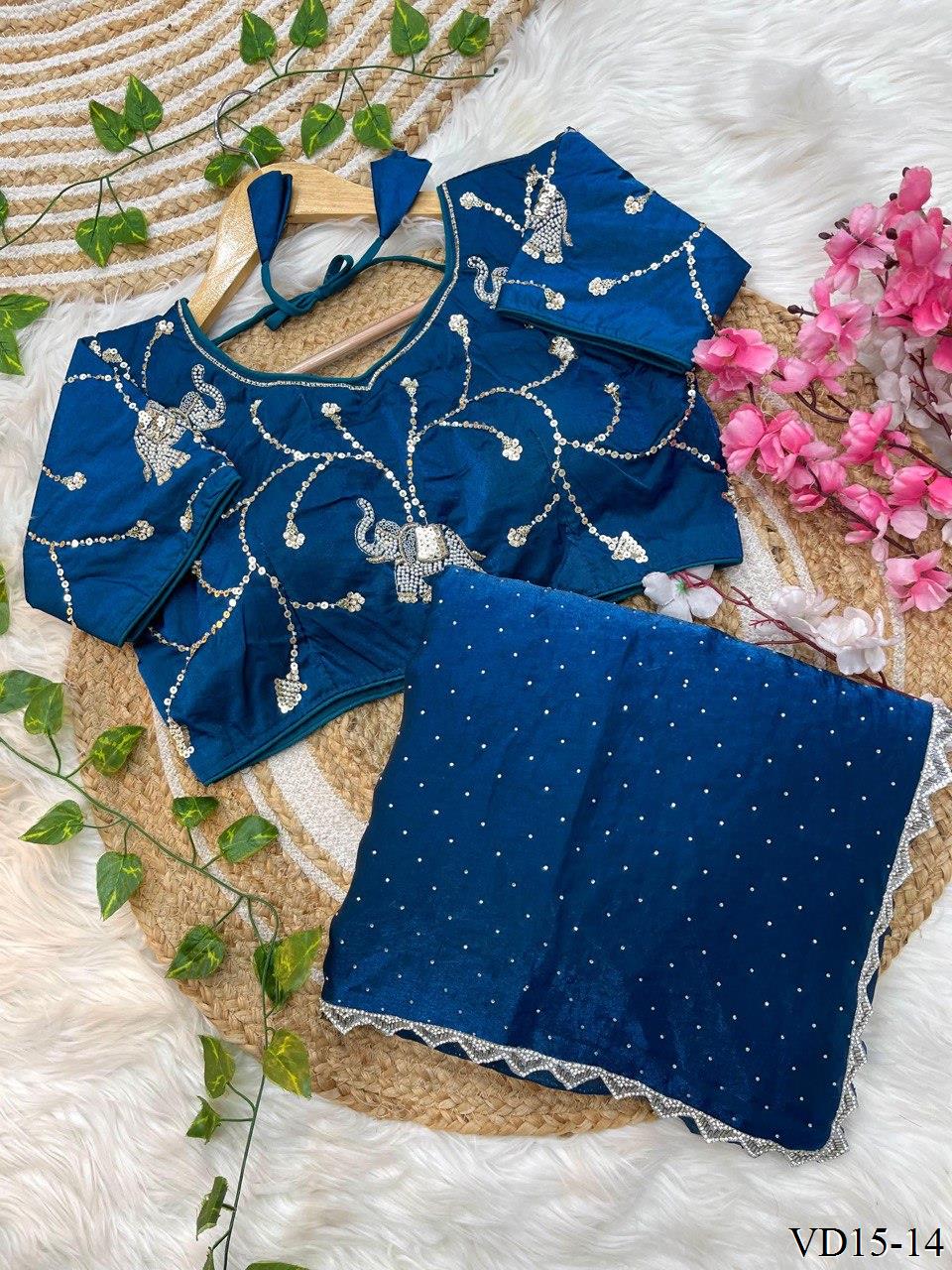 Pure Fendy Sartin Silk With Jarkhand Work Saree