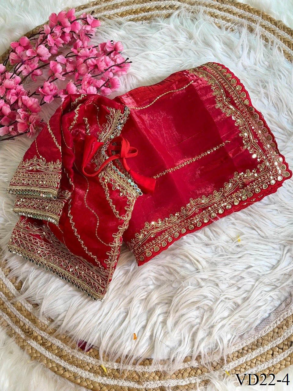 Pure Soft Zimmy Choo Silk With Embroidery Sequience Work Saree