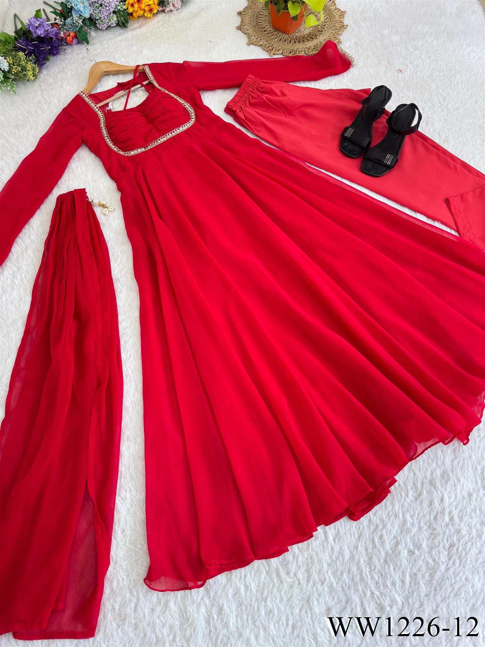 Pure Fox Georgette Fabric in Gown