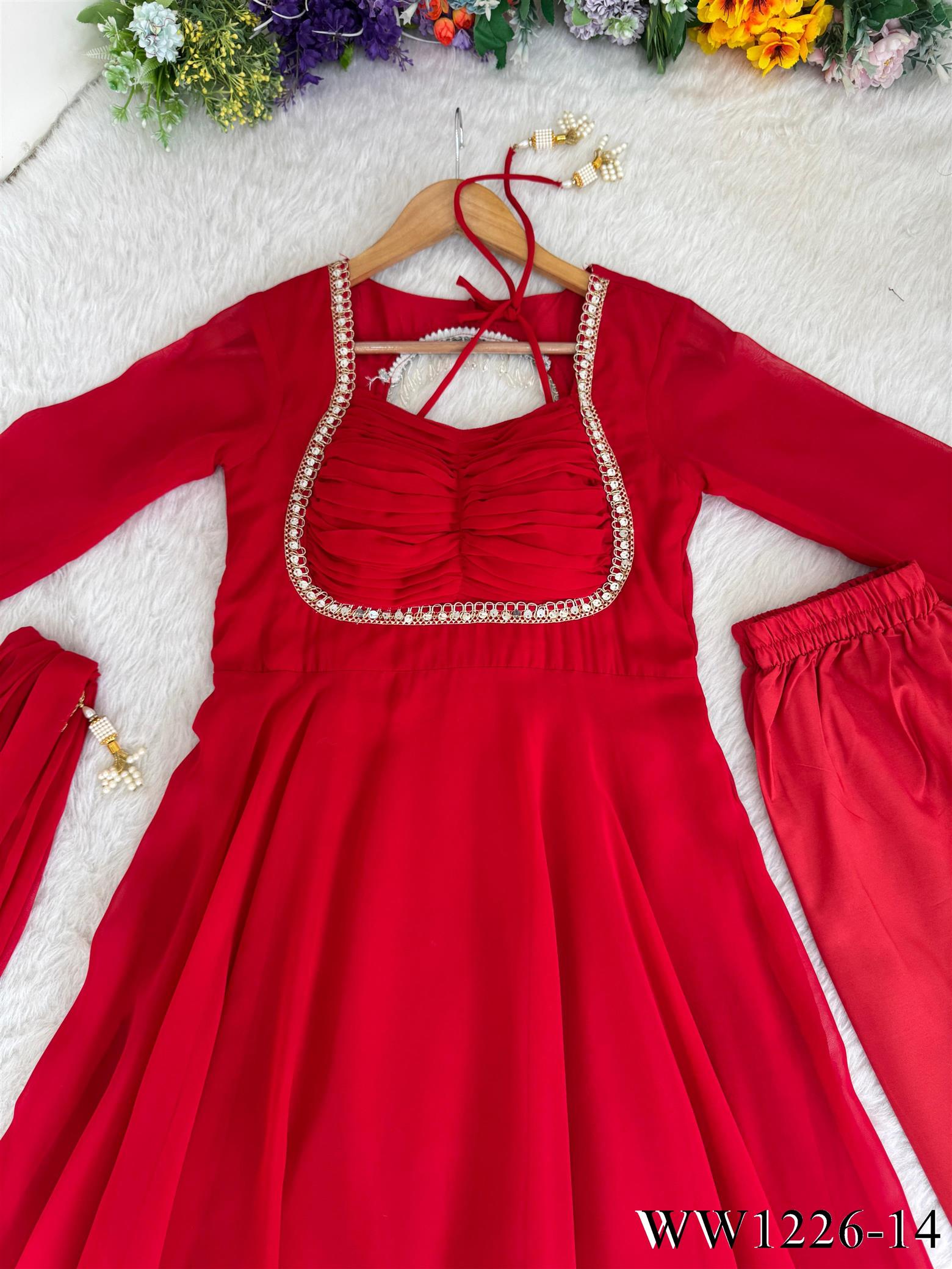 Pure Fox Georgette Fabric in Gown