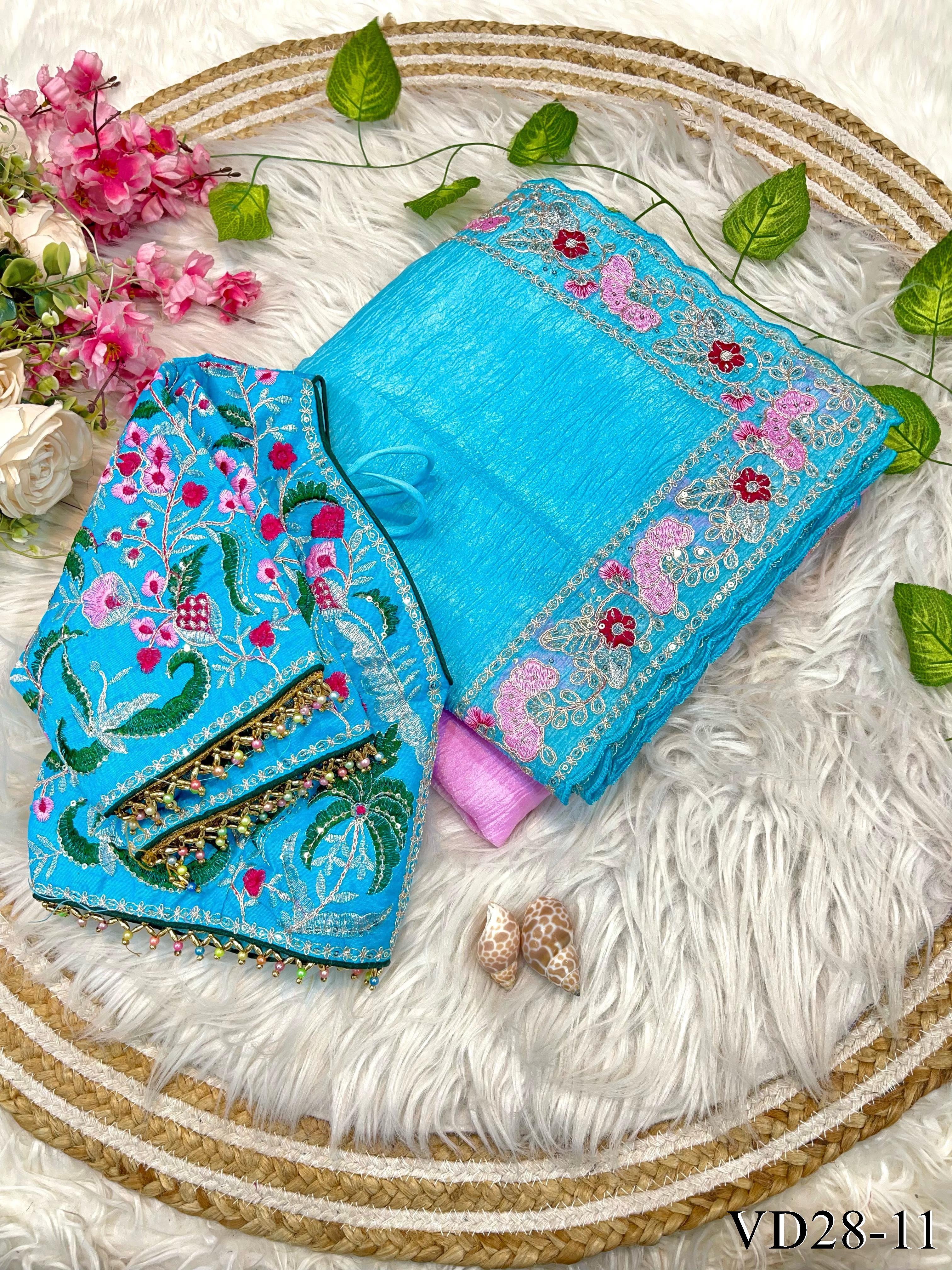 Pure Soft Candy Crush With Coding Sequience Work Saree