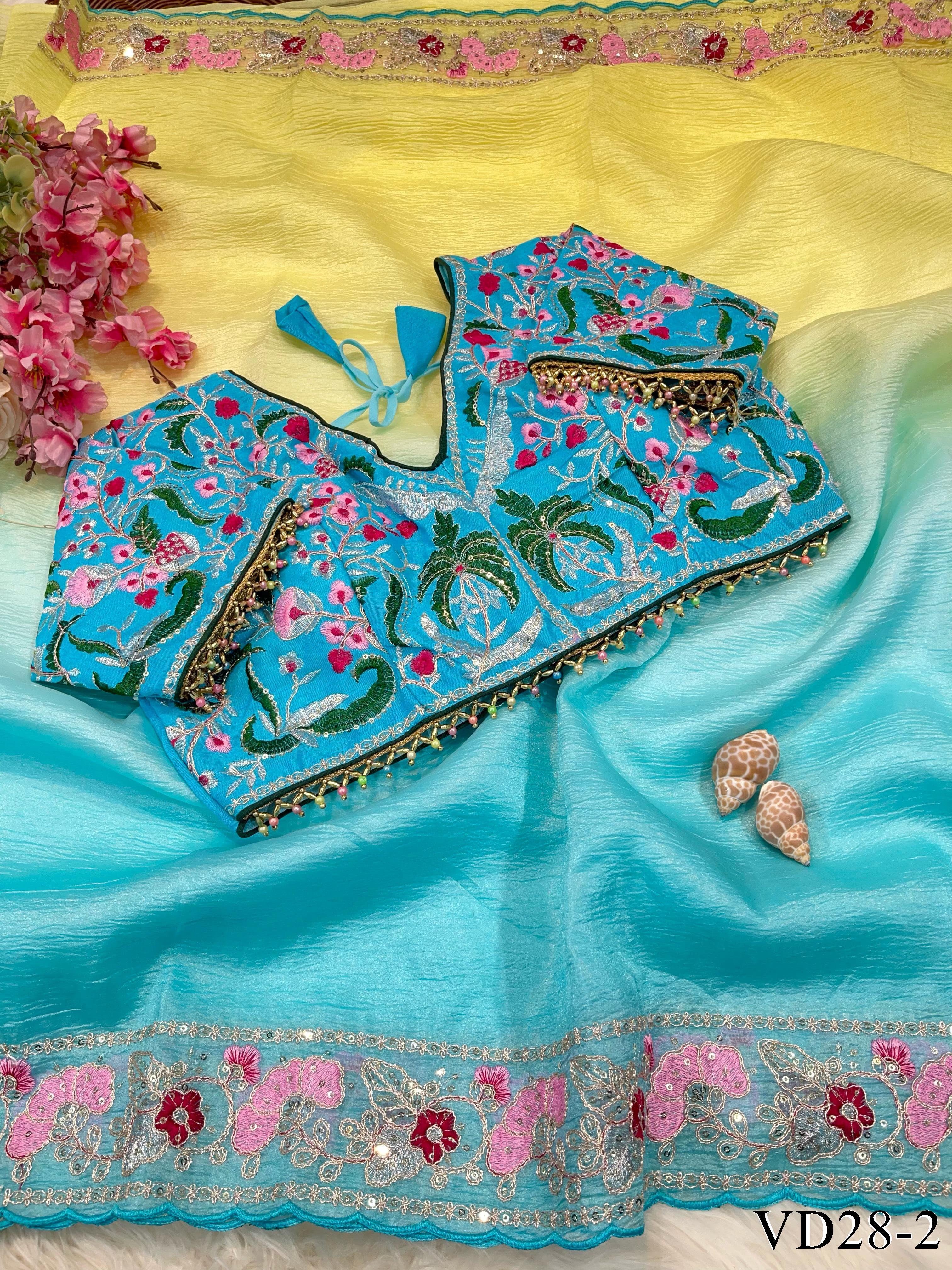 Pure Soft Candy Crush With Coding Sequience Work Saree