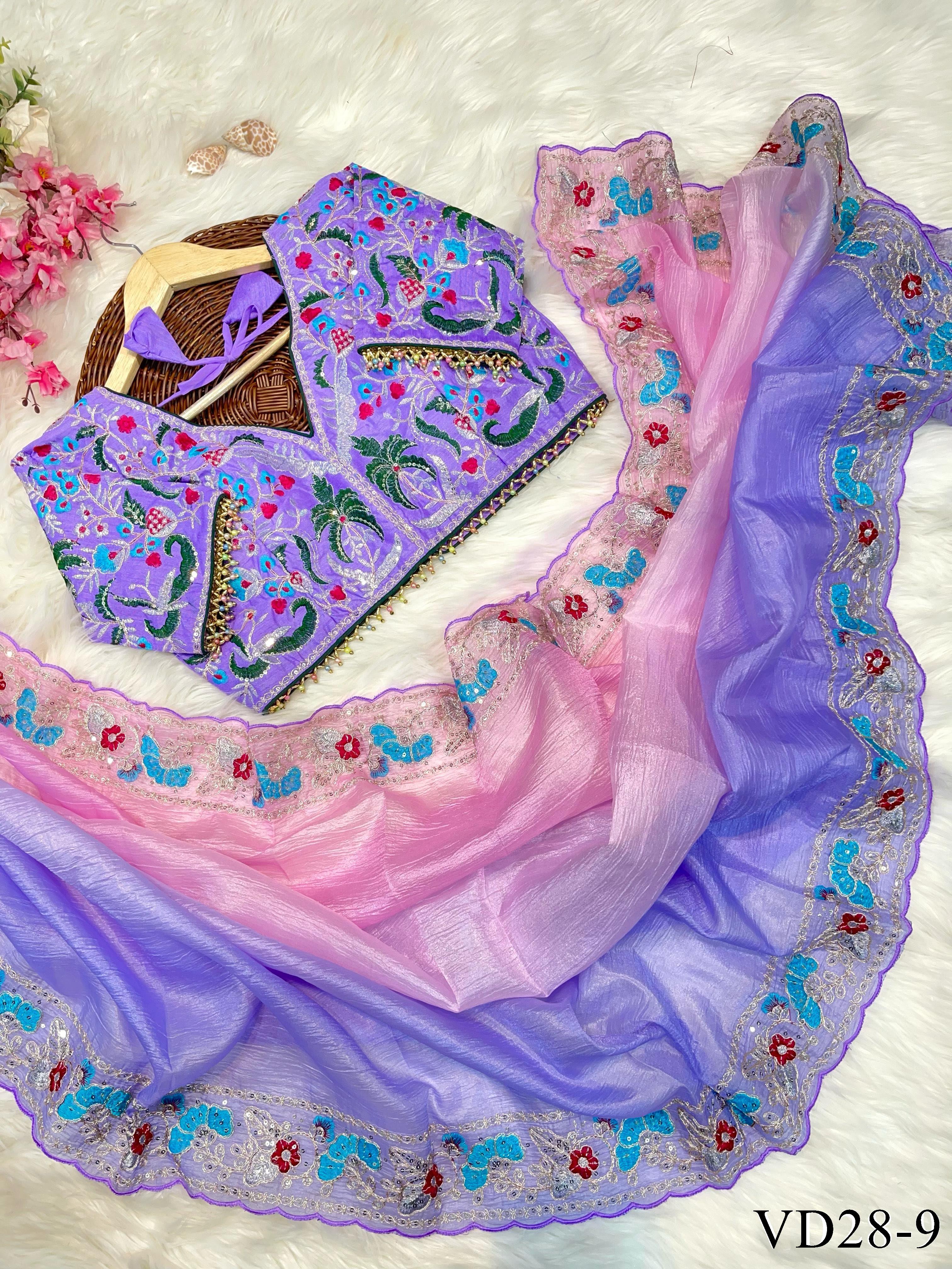 Pure Soft Candy Crush With Coding Sequience Work Saree