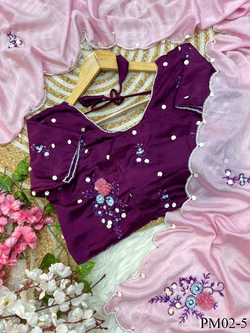 Very Soft And Beautifull Hand Work Saree