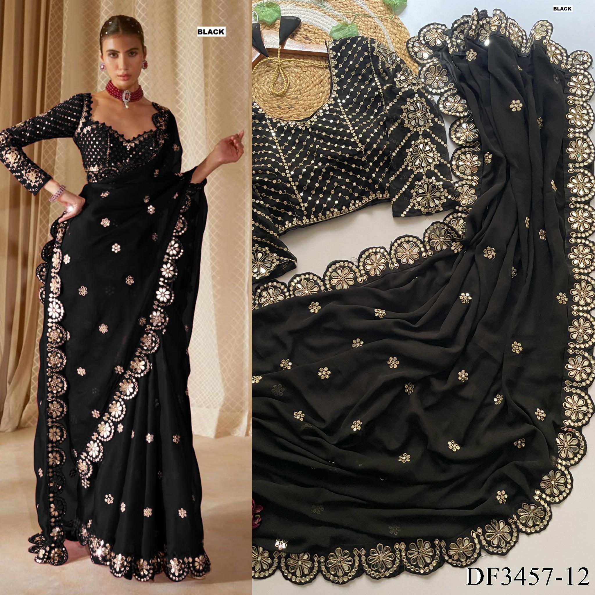 Heavy quality Faux Georgette Fabric in Saree