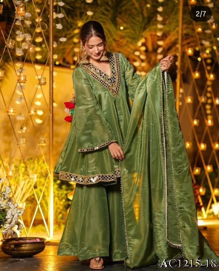 White Color Chinon With Beautifull Coding Work Top Plazzo