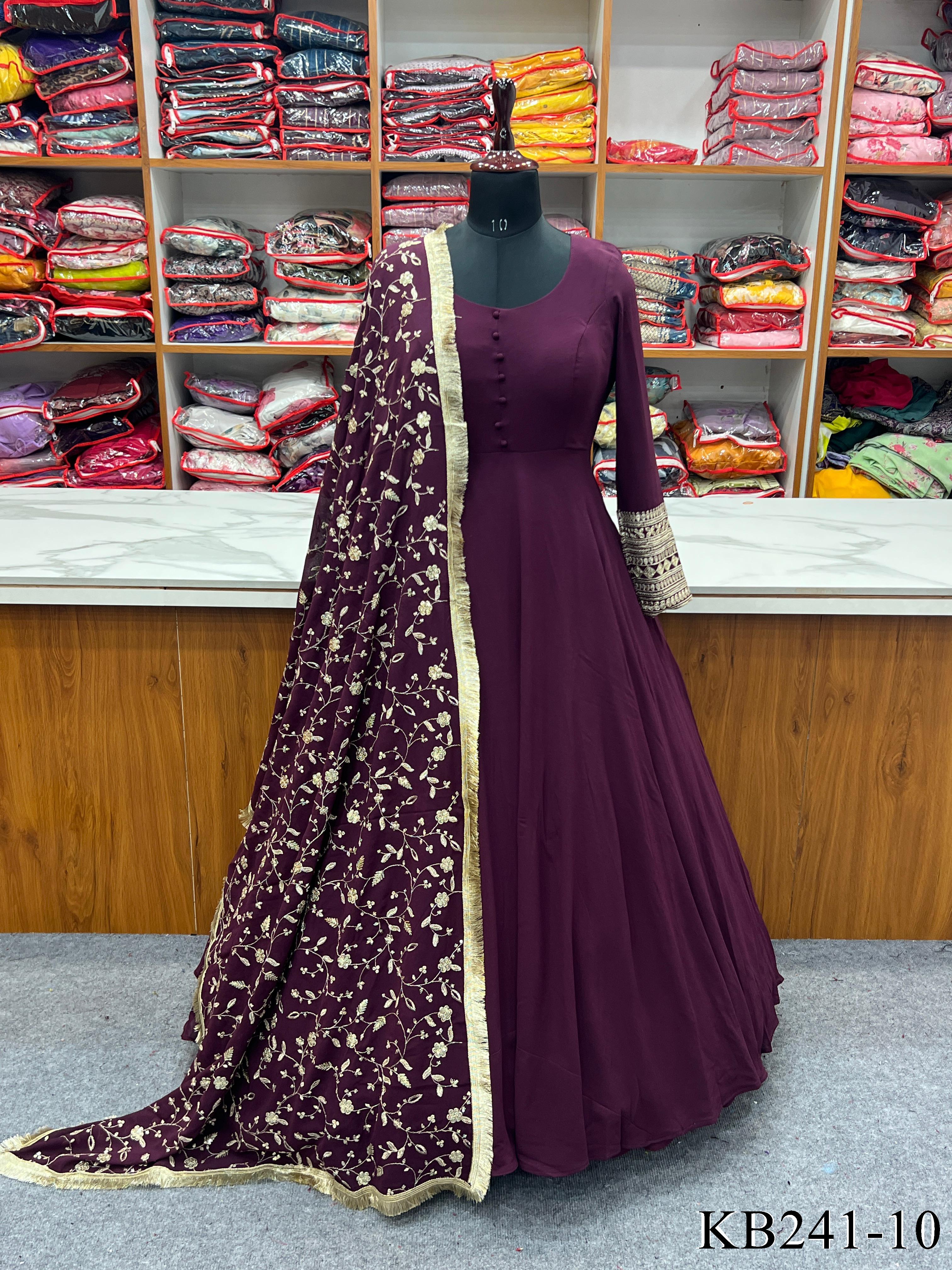 New Designer Best Seller Gown With Heavy Work Dupatta