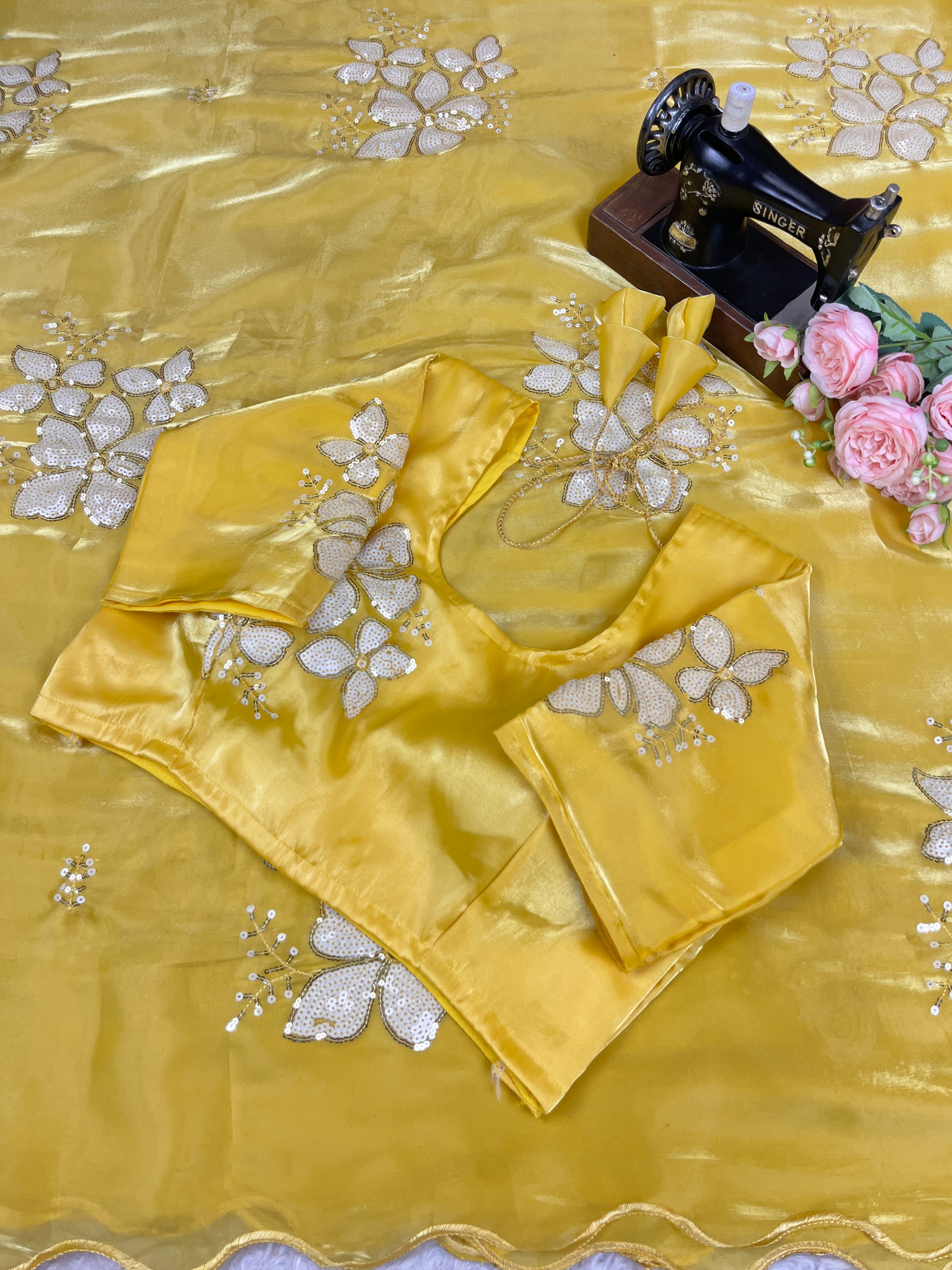 New Jimmy Chu Sequnce Work Saree