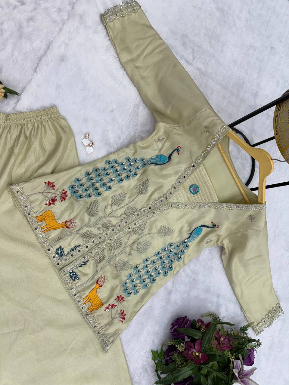 Chimmar Front Side Full Embroidery Work Top