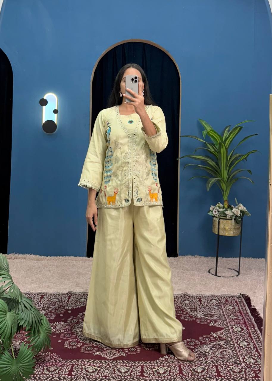 Chimmar Front Side Full Embroidery Work Top