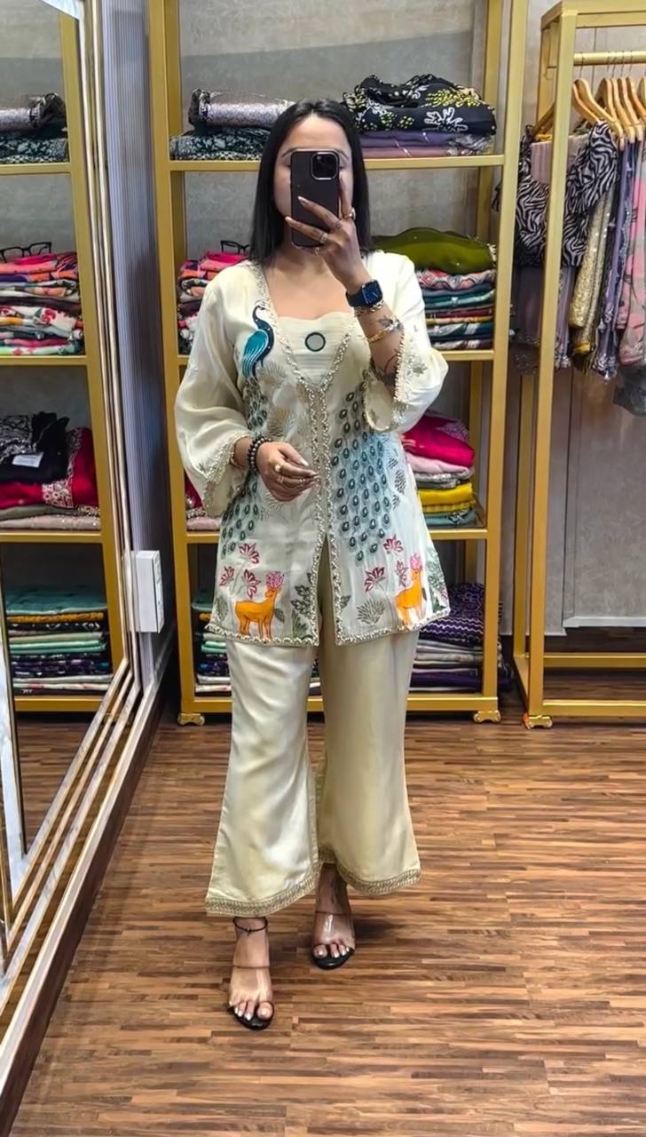 Chimmar Front Side Full Embroidery Work Top