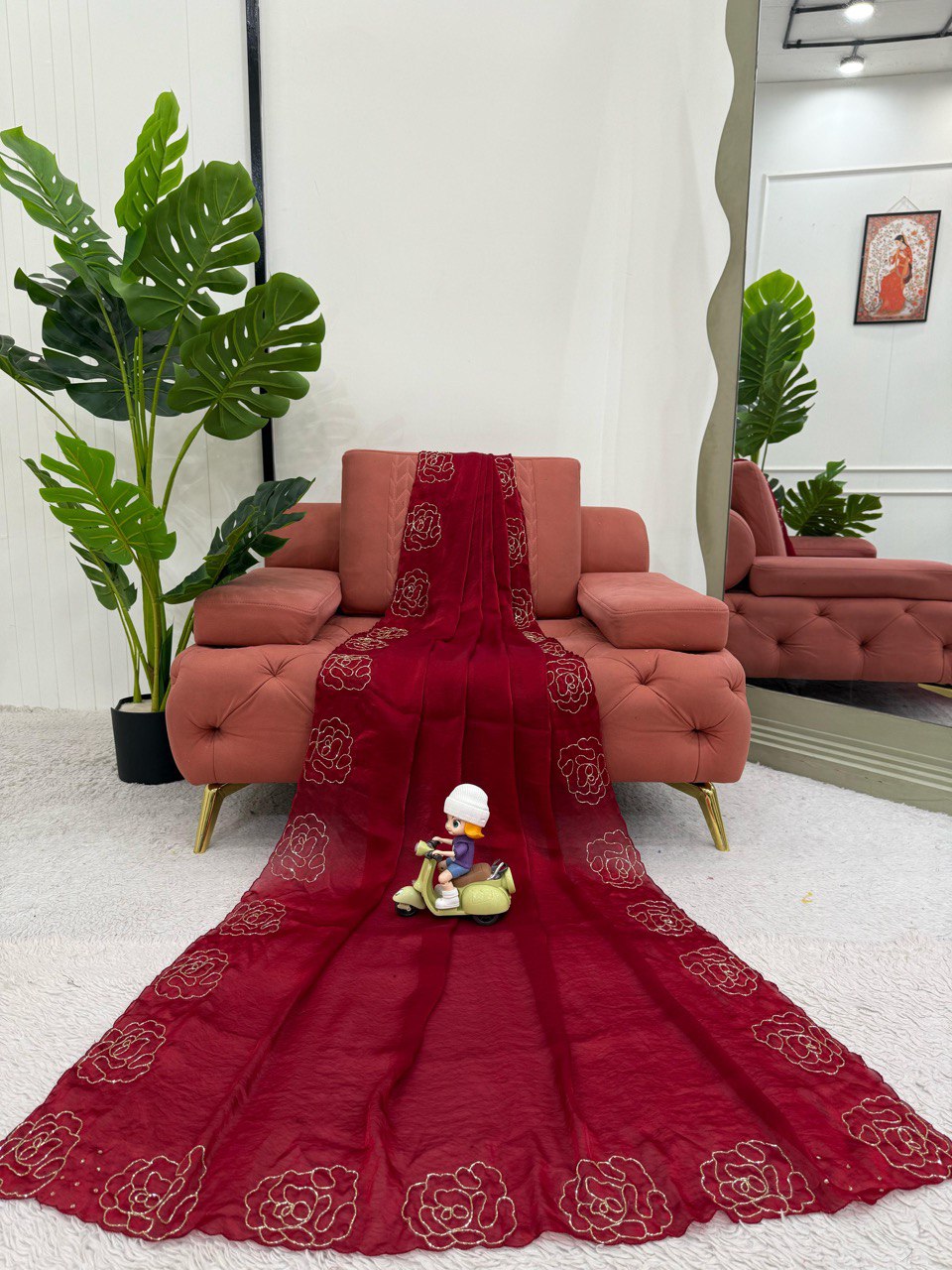 Jimmy Chu Silk Hand Work Saree