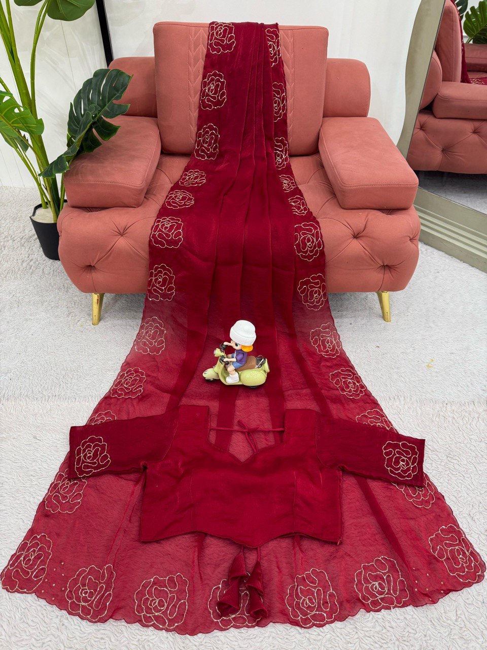 Jimmy Chu Silk Hand Work Saree