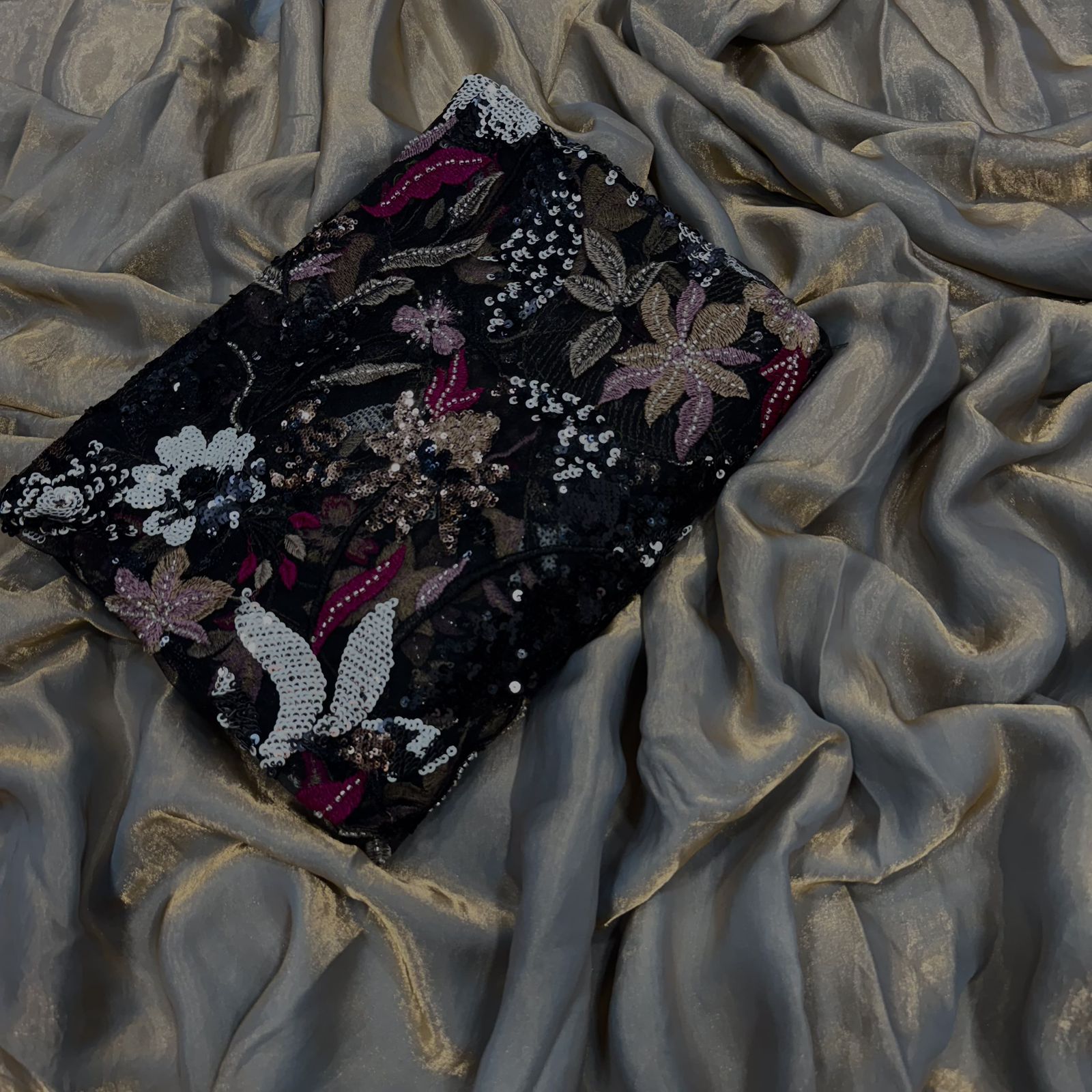 Fluid Tissue Silk With Plain Work Saree