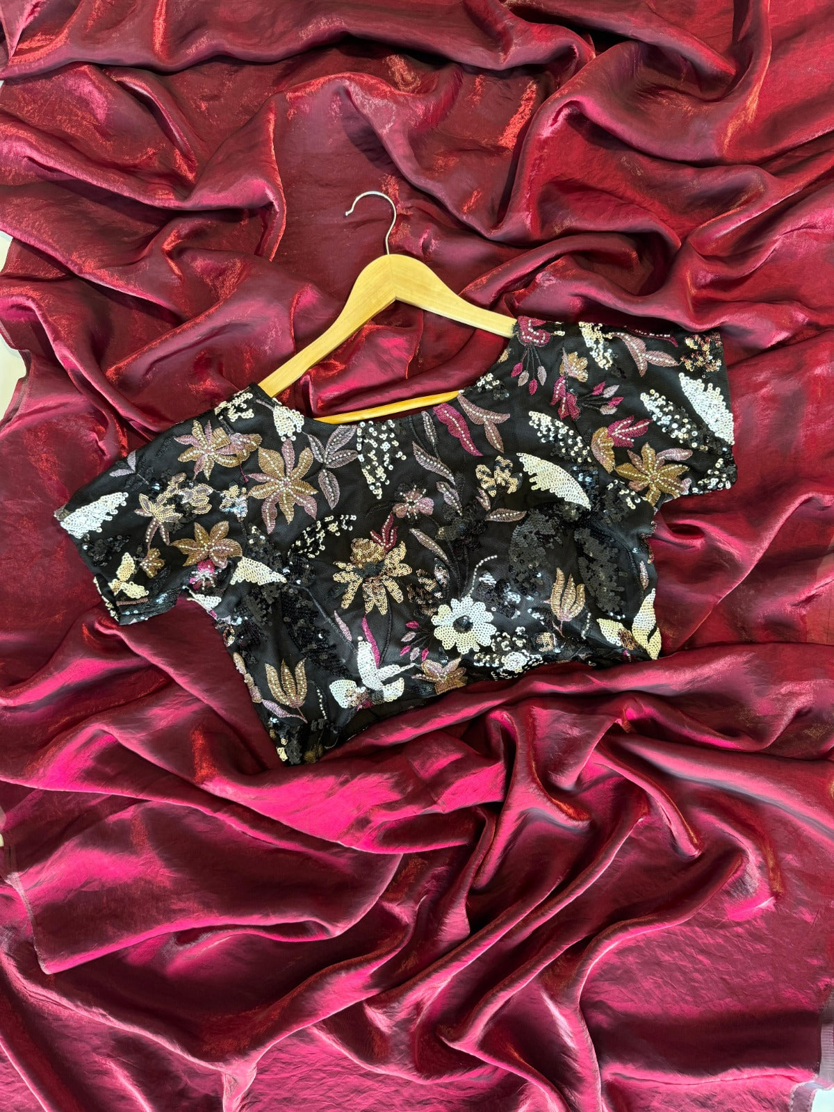 Fluid Tissue Silk With Plain Work Saree