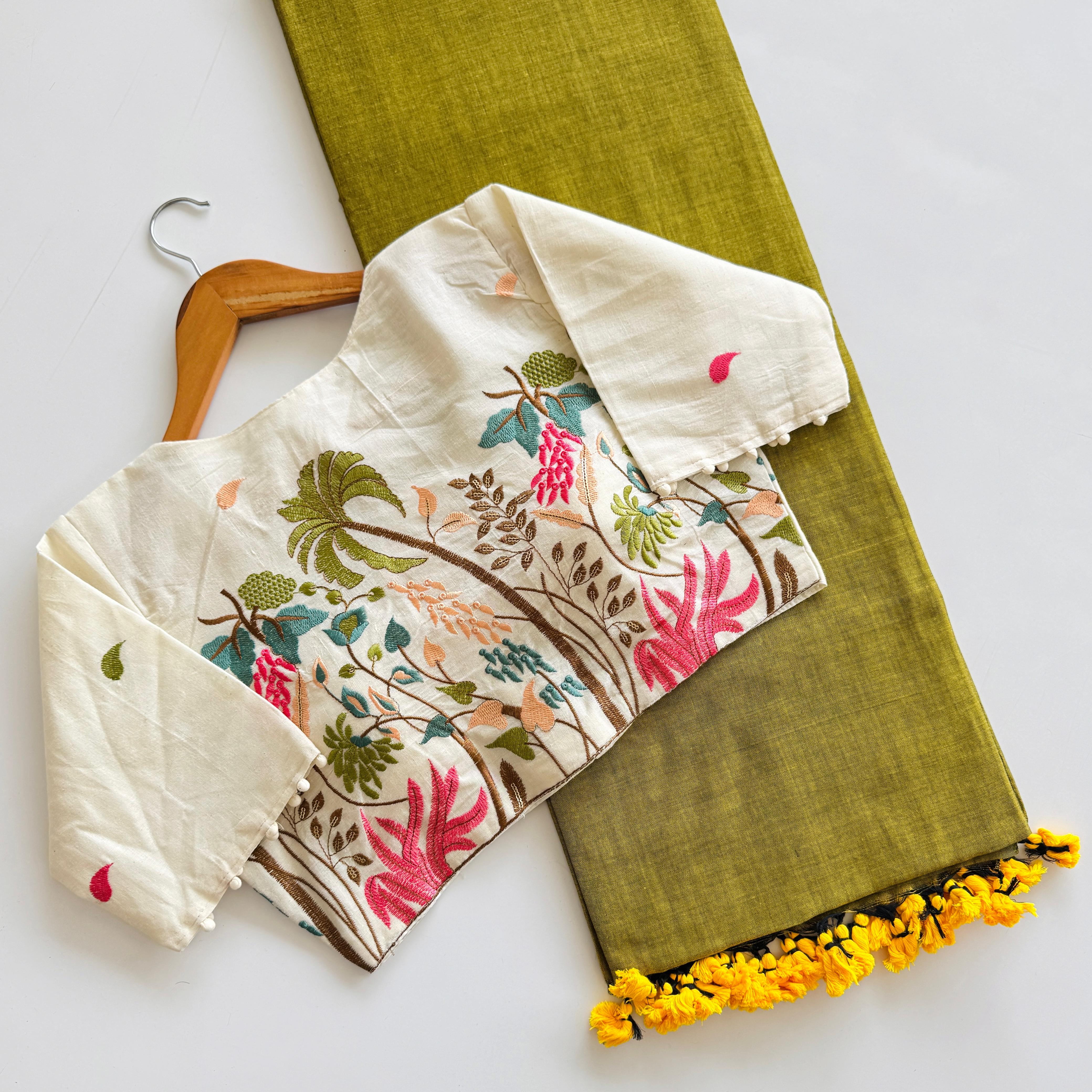 Cotton Silk With Digital Print Saree