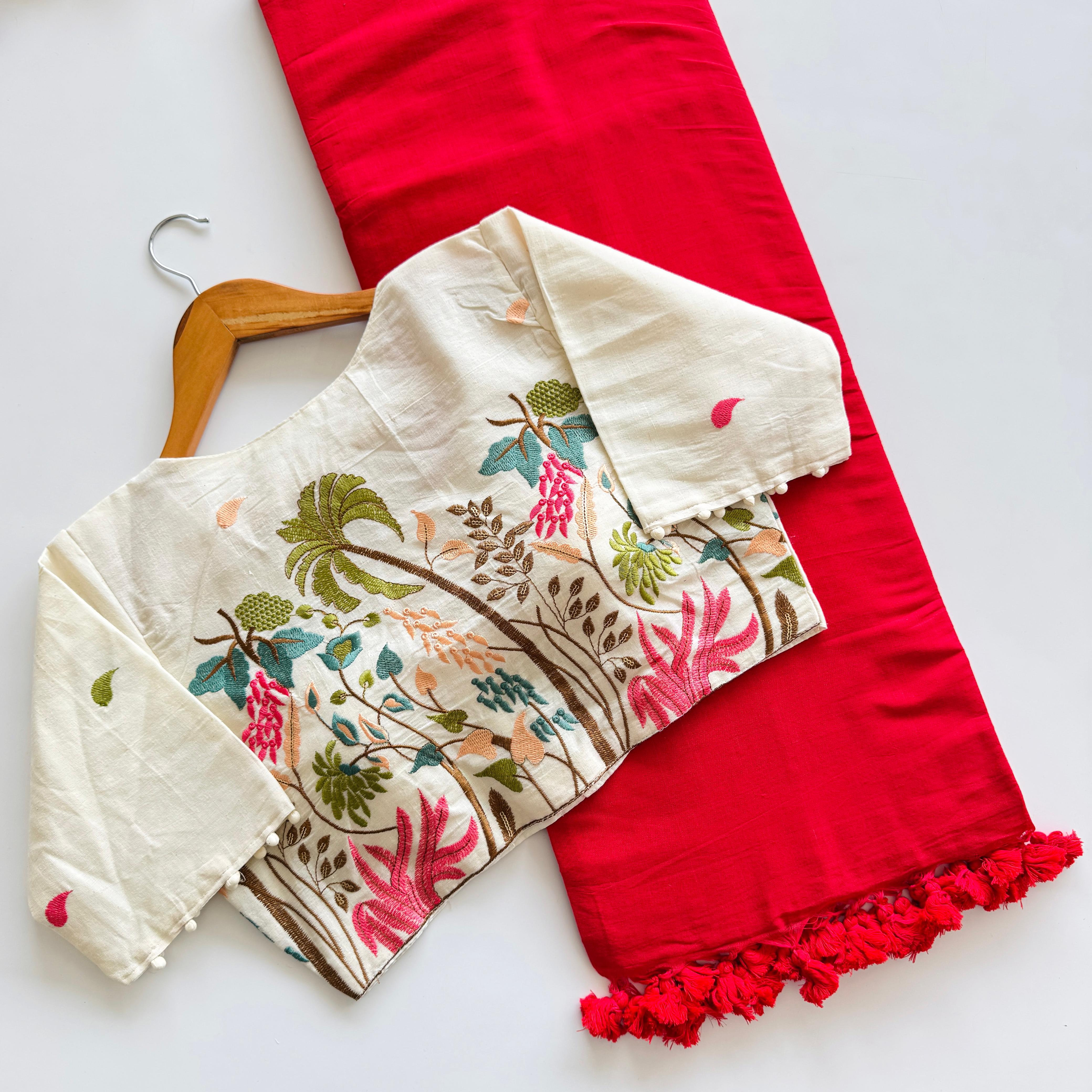 Cotton Silk With Digital Print Saree