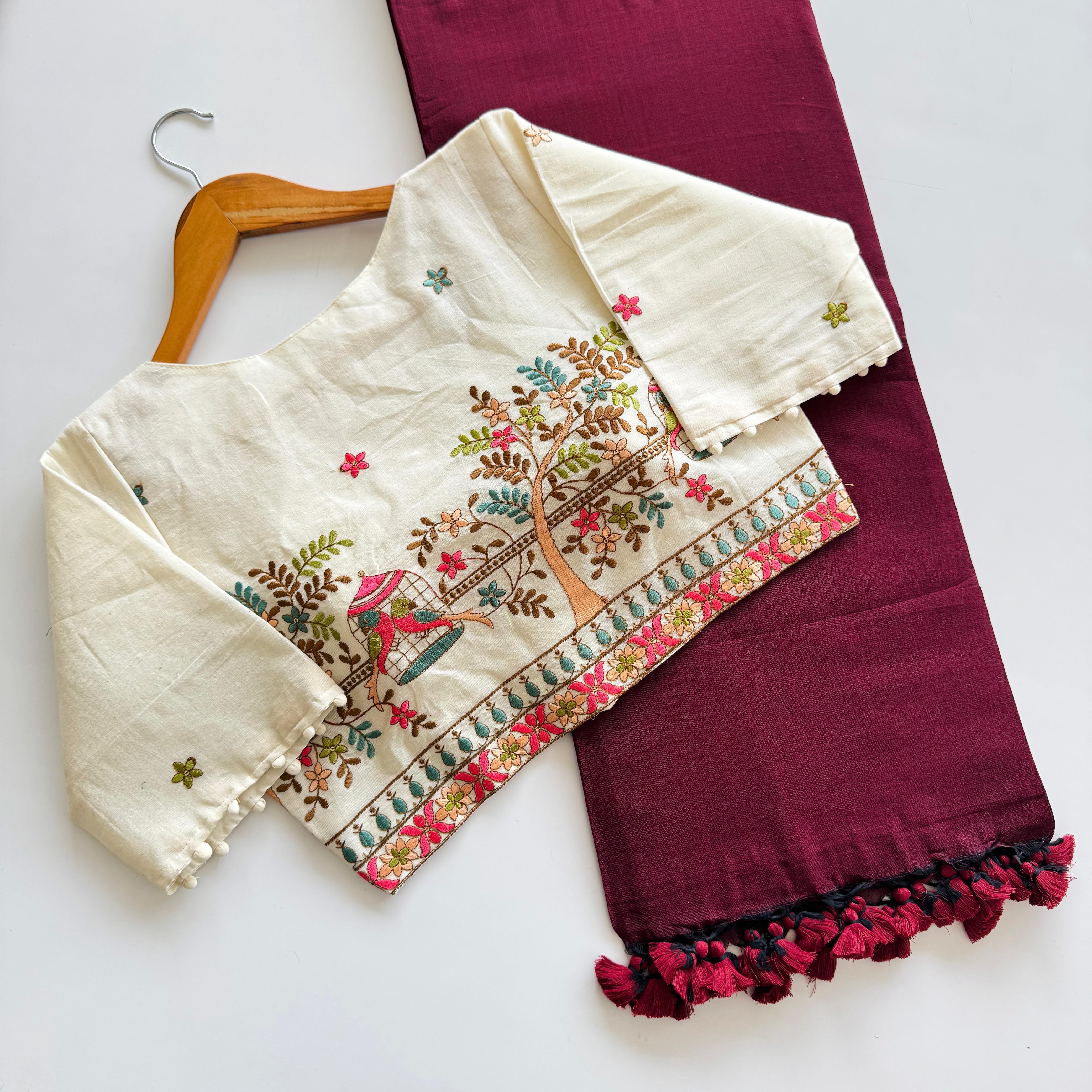 Cotton Silk With Digital Print Saree