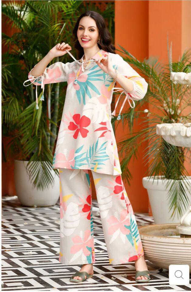 New Summer Collection Cotton Blemd Co-ord Set