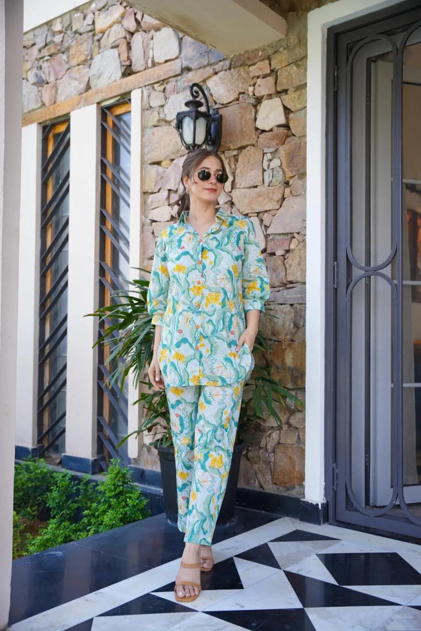 New Summer Collection Cotton Blemd Co-ord Set