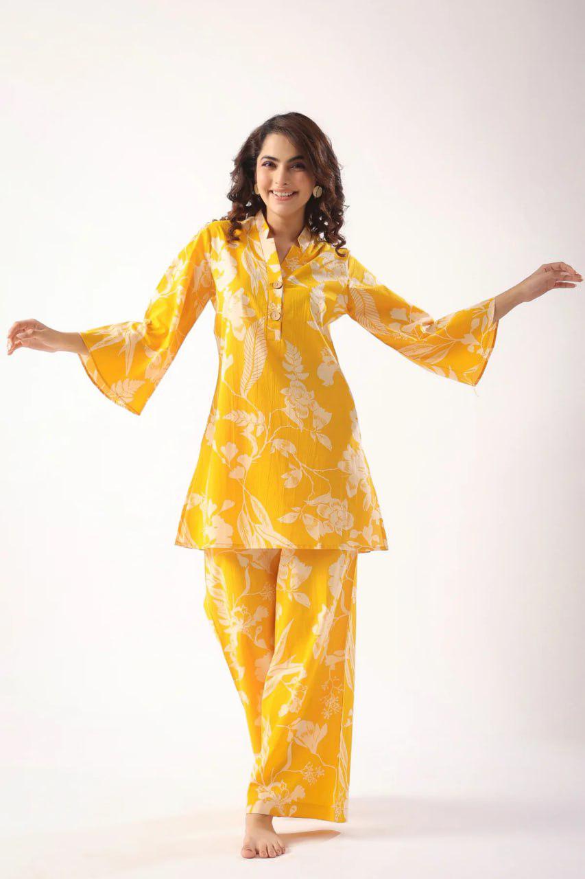 New Summer Collection Cotton Blemd Co-ord Set