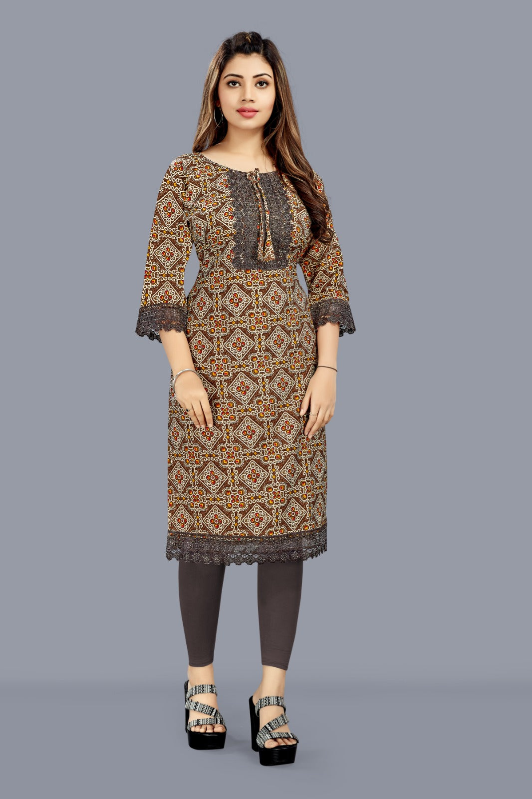 Heavy Soft Imported Print Foil Print Top