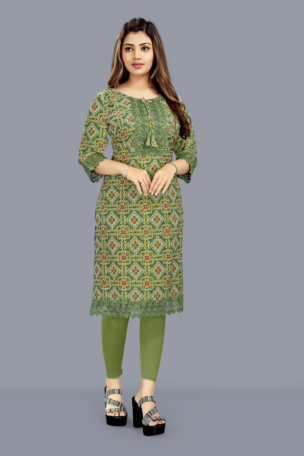 Heavy Soft Imported Print Foil Print Top