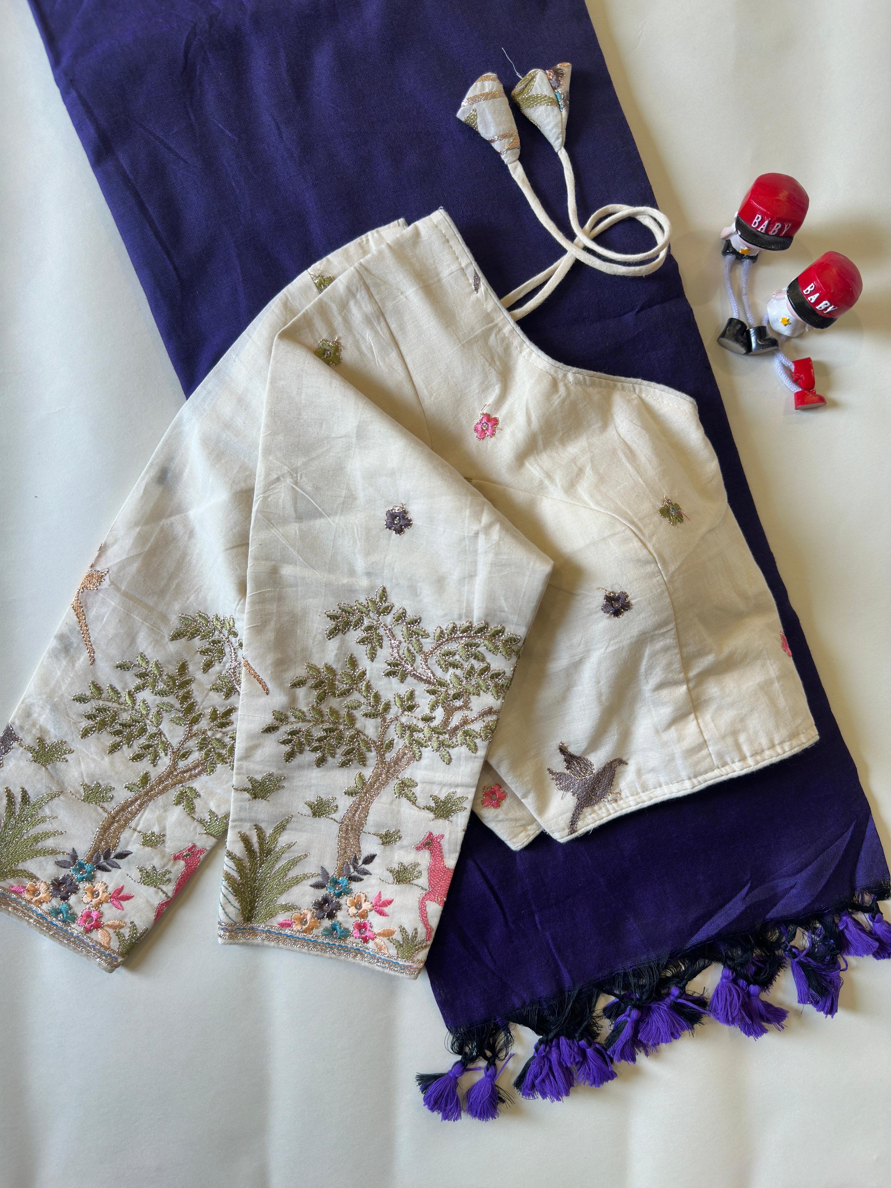 Khadi Cotton With Heavy Multi Fabric Saree