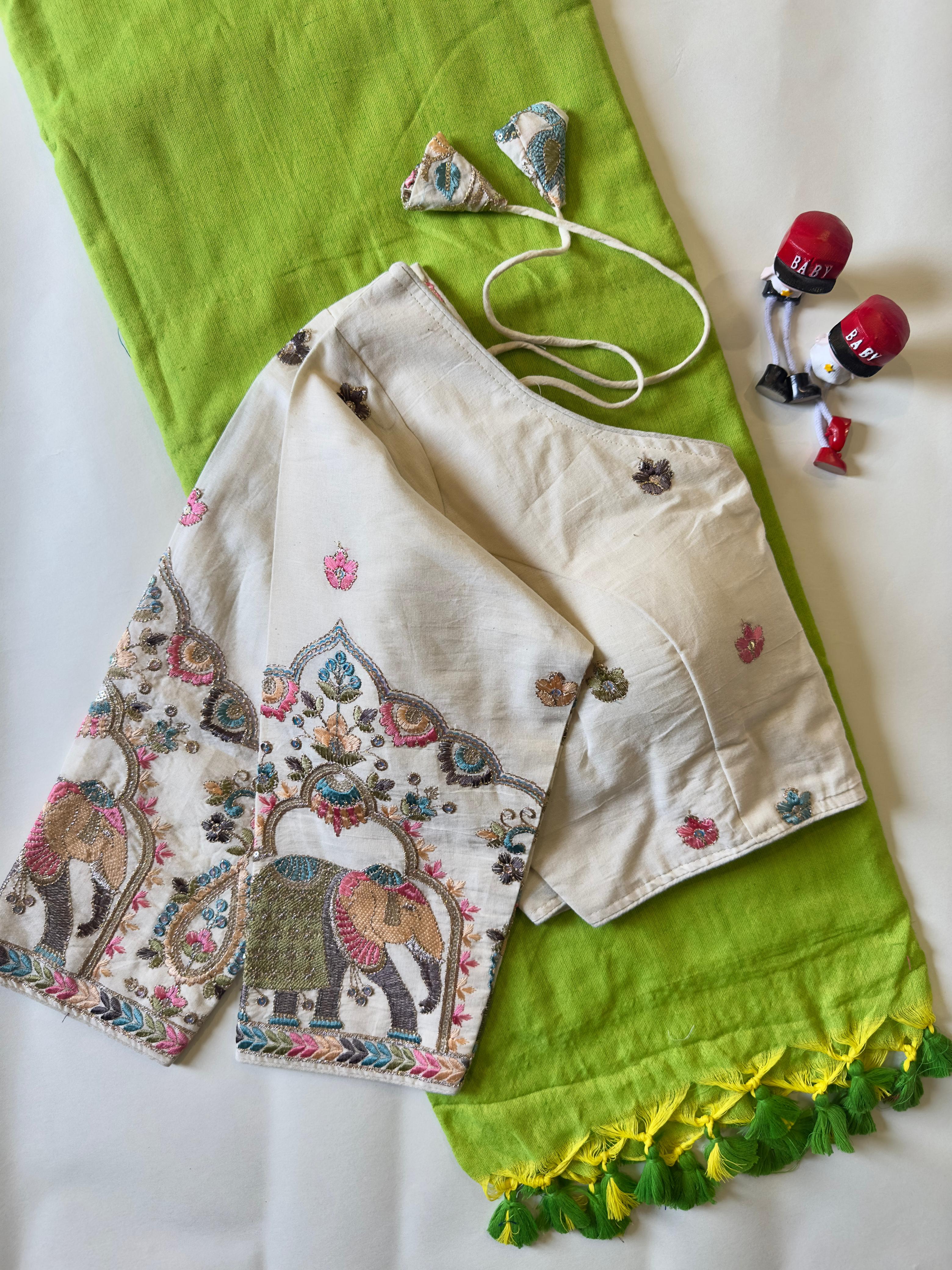 Khadi Cotton With Heavy Multi Fabric Saree