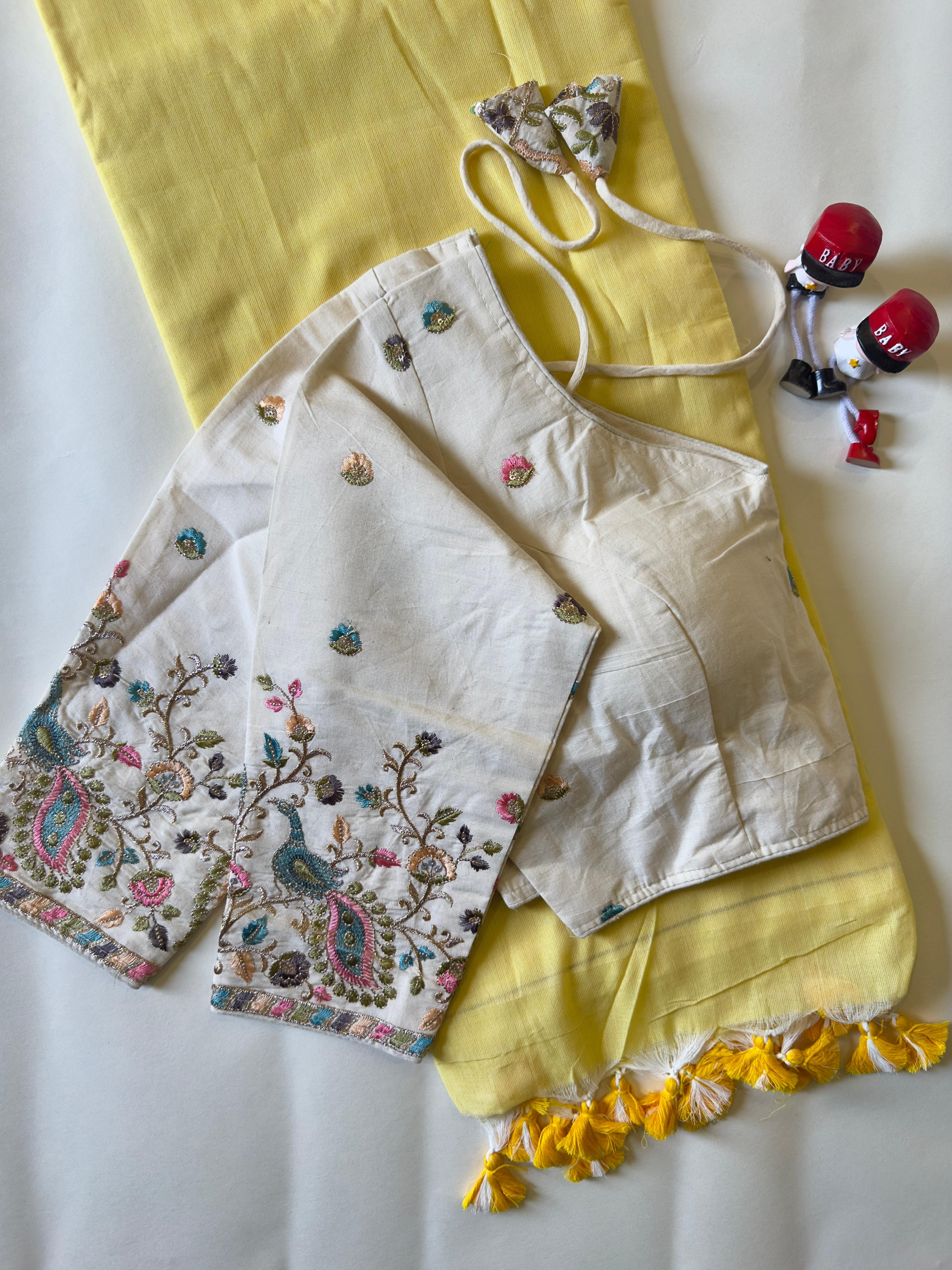 Khadi Cotton With Heavy Multi Fabric Saree