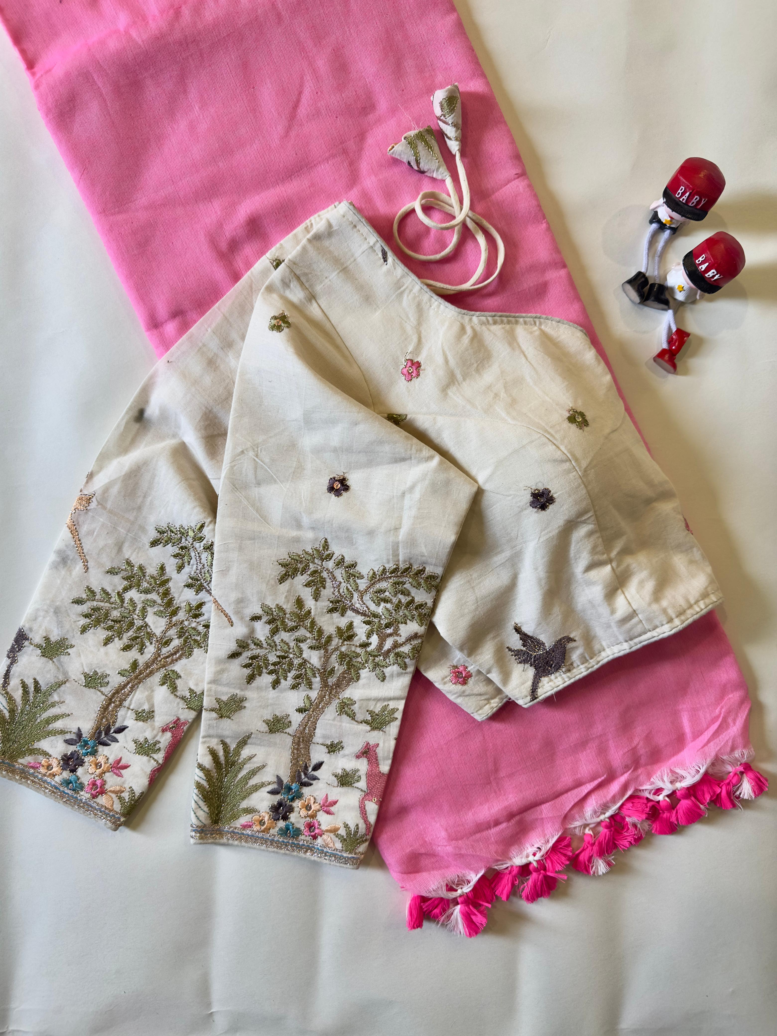Khadi Cotton With Heavy Multi Fabric Saree