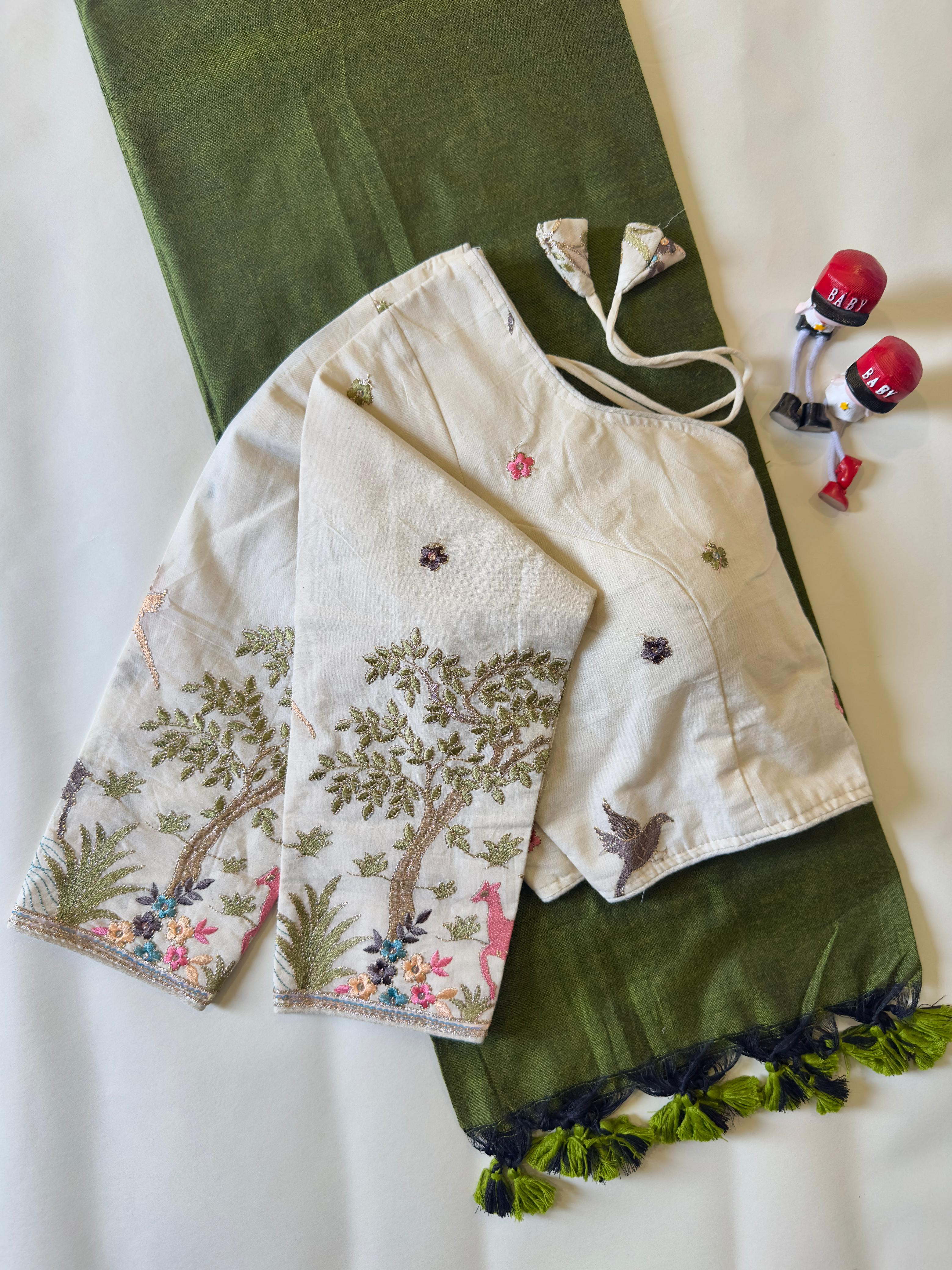Khadi Cotton With Heavy Multi Fabric Saree