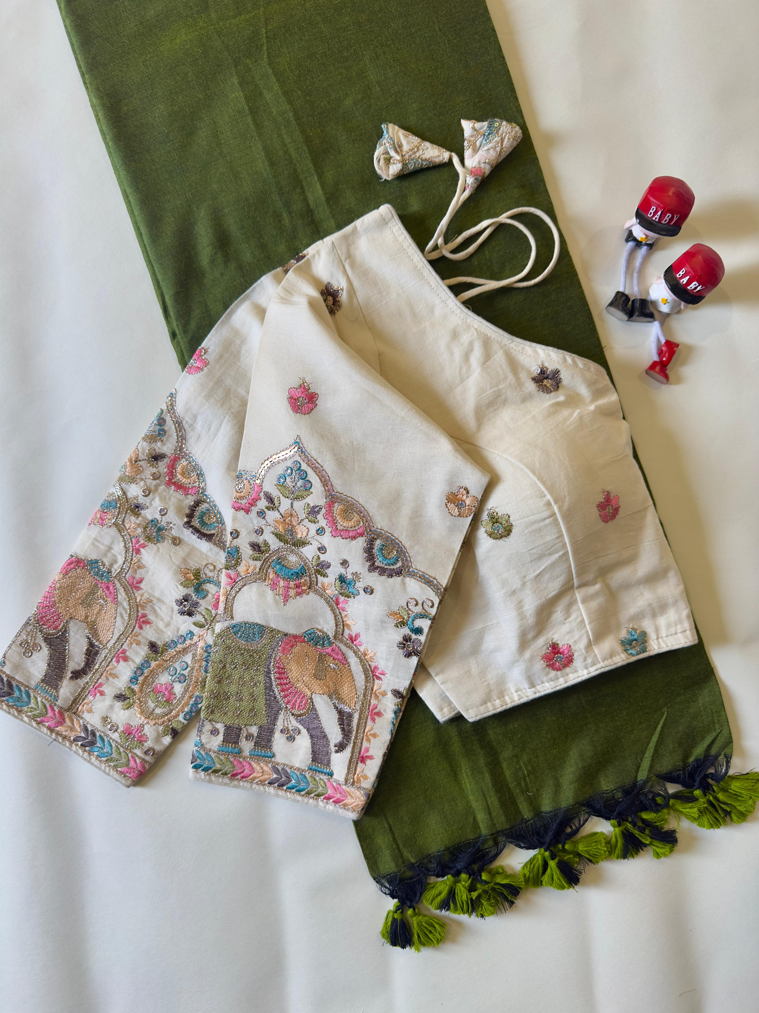 Khadi Cotton With Heavy Multi Fabric Saree