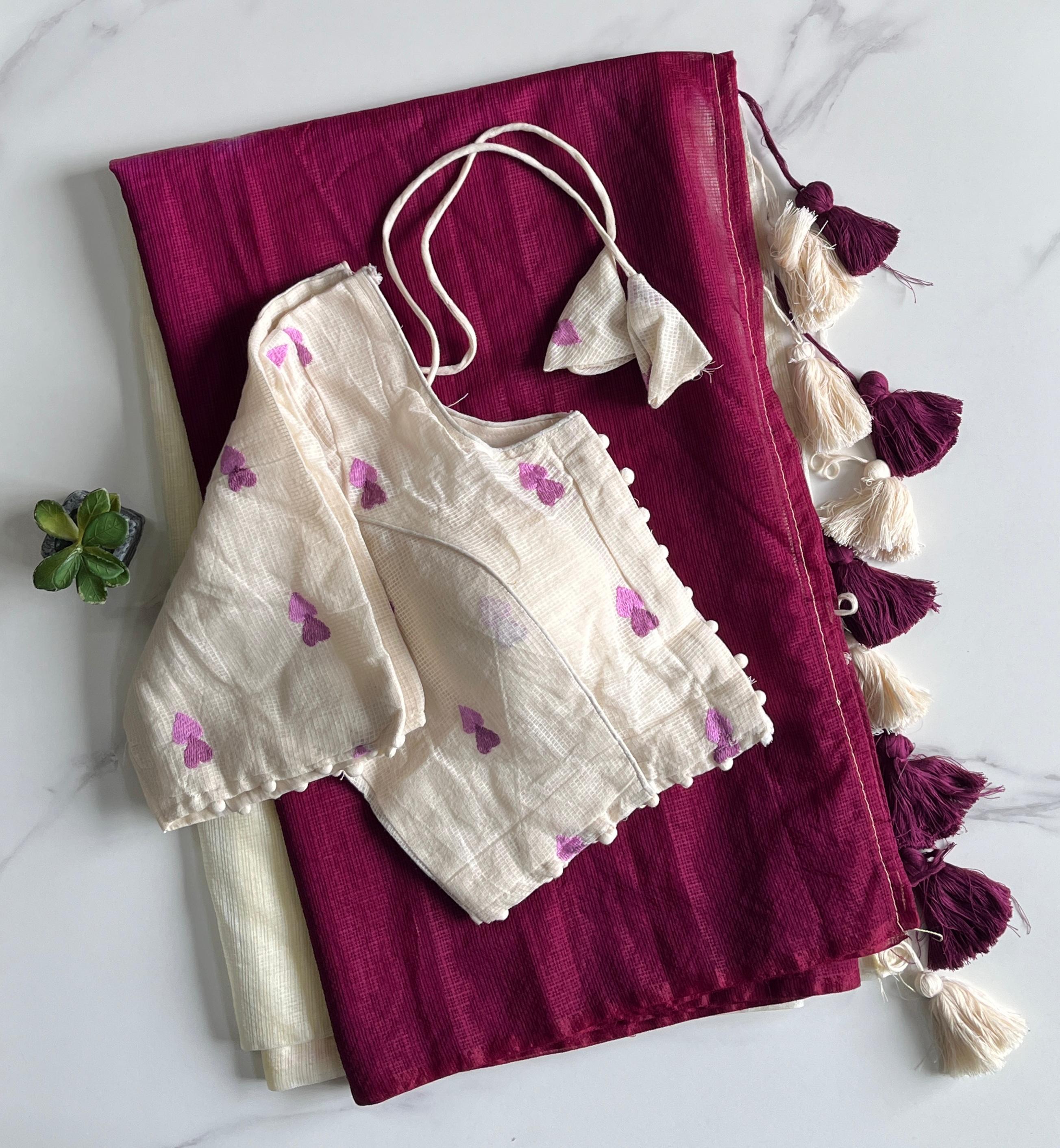 Premium Viscose Doriya Shade Work Cotton Saree
