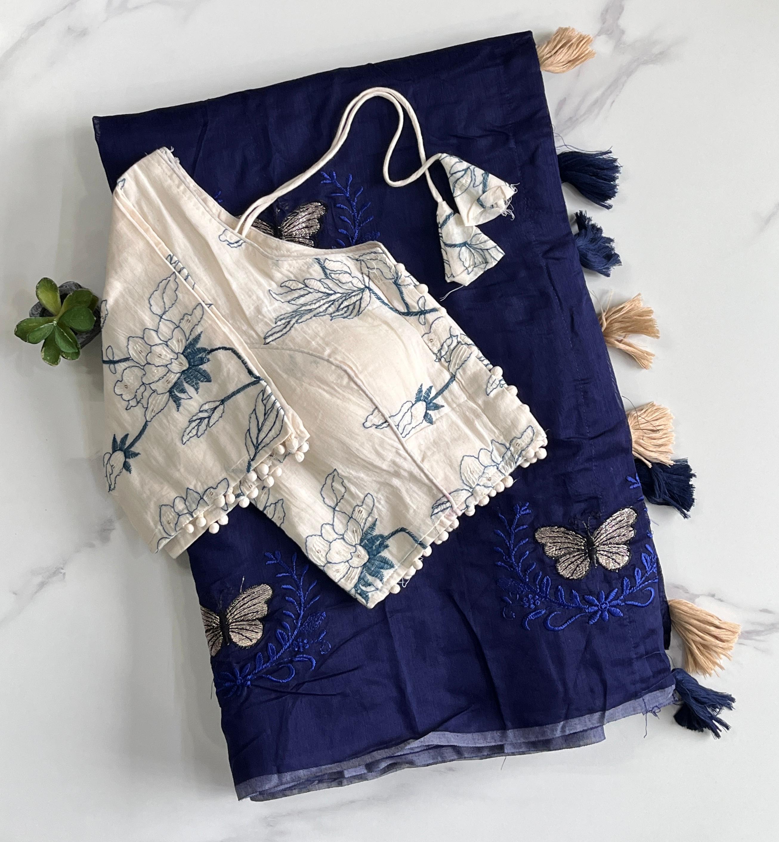 Premium Quality Premium Chanderi With Butterfly Work Saree