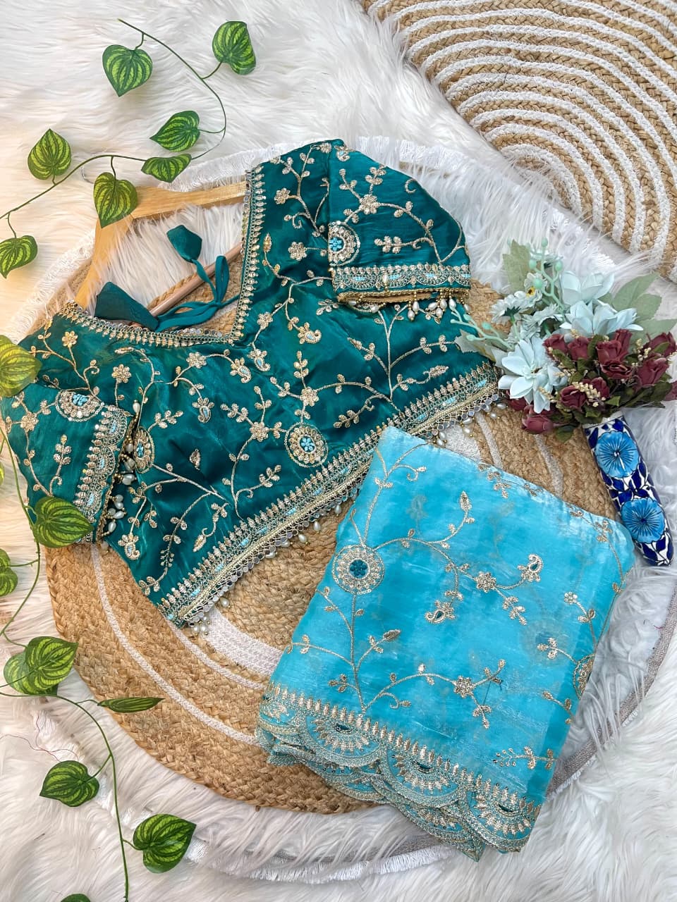 Soft Elegent With Rich Look With Embroidery Work Saree