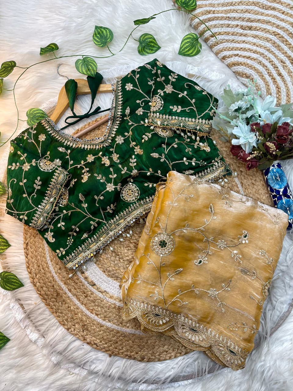 Soft Elegent With Rich Look With Embroidery Work Saree
