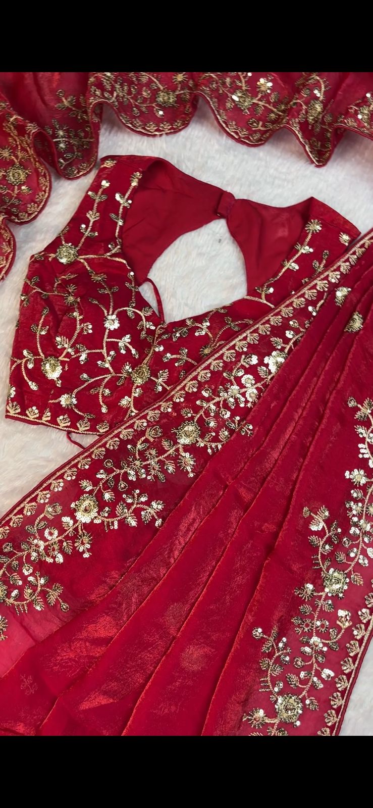 Rani Pink Color With Fandy Silk With Sequience Work Saree