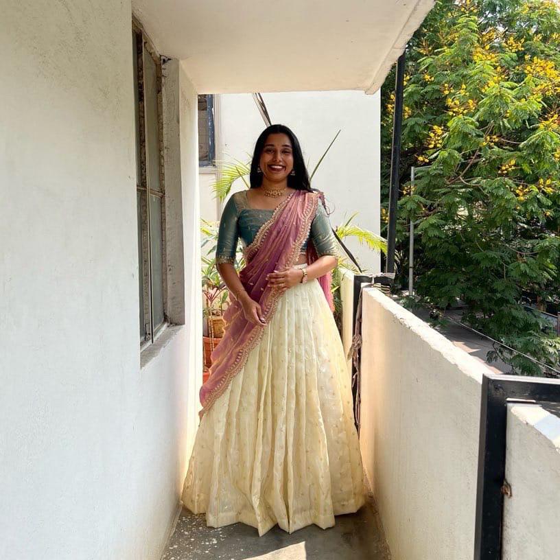 Viscose zari Tissue Silk Lehenga With Butti Work & Glass Tissue Embroidered Cut Work dupatta