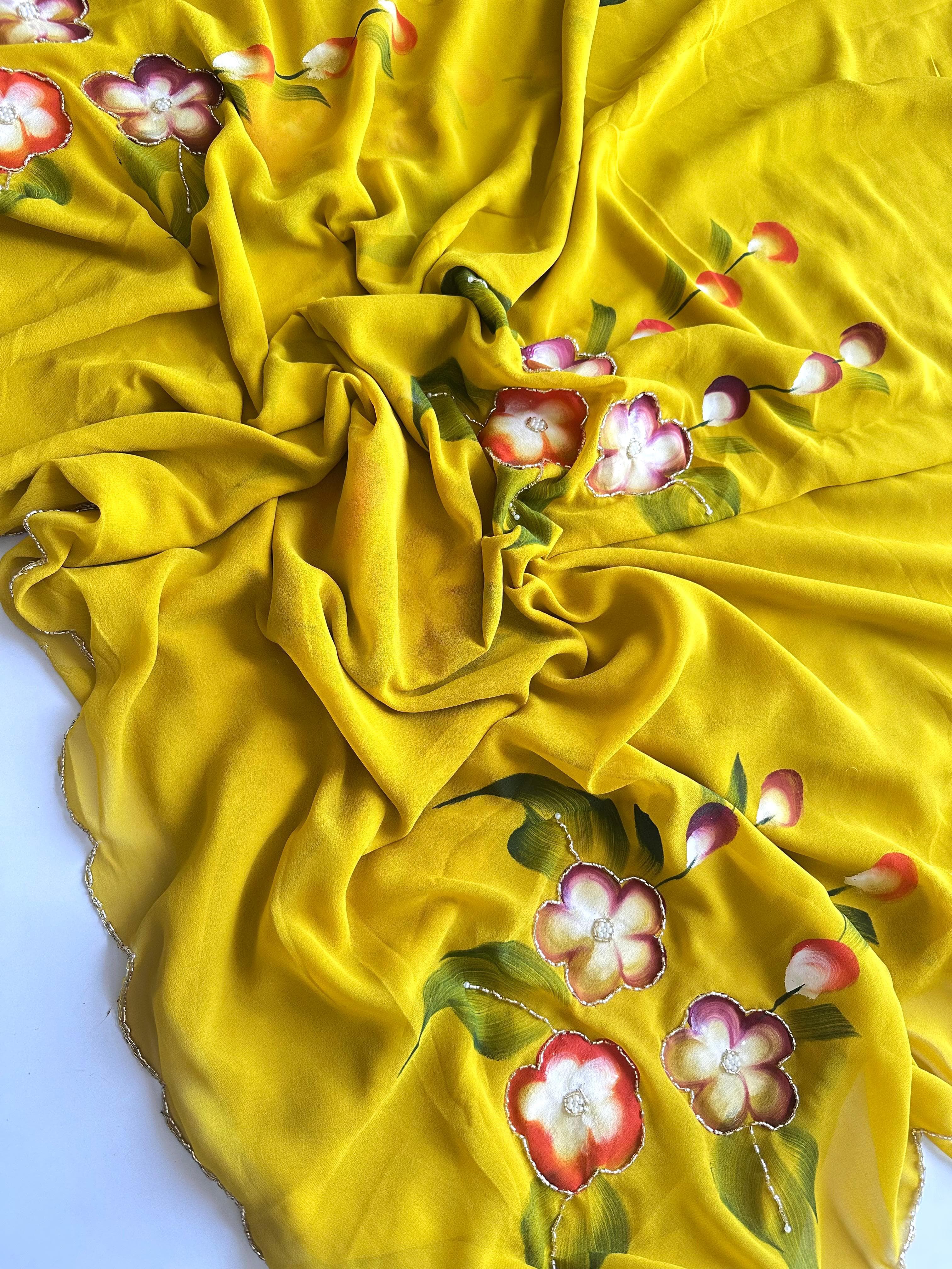 Handprint & Handwork Cut Dana Pearl Work in Sa