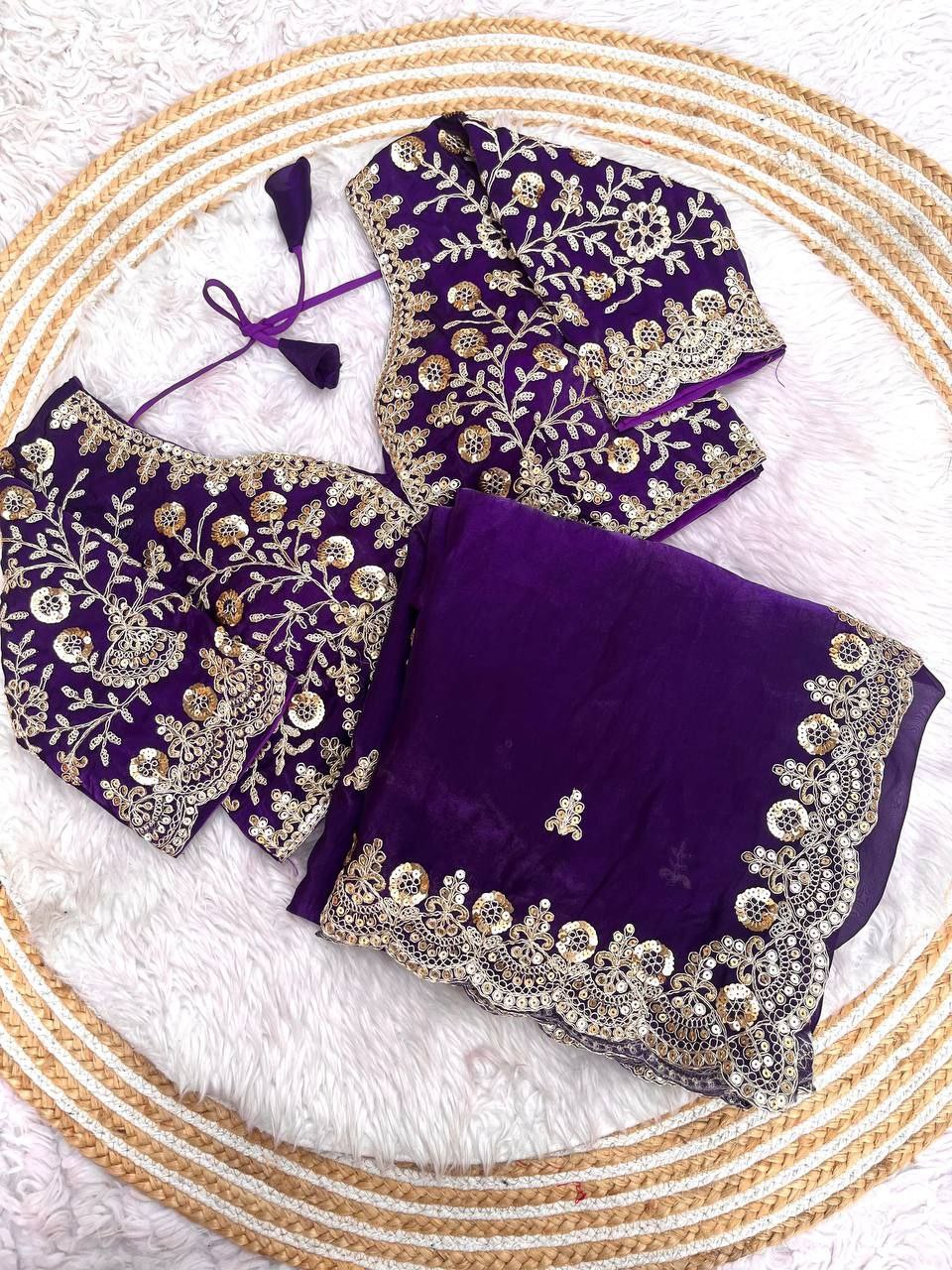Fendy Satin Silk Fabric in Saree