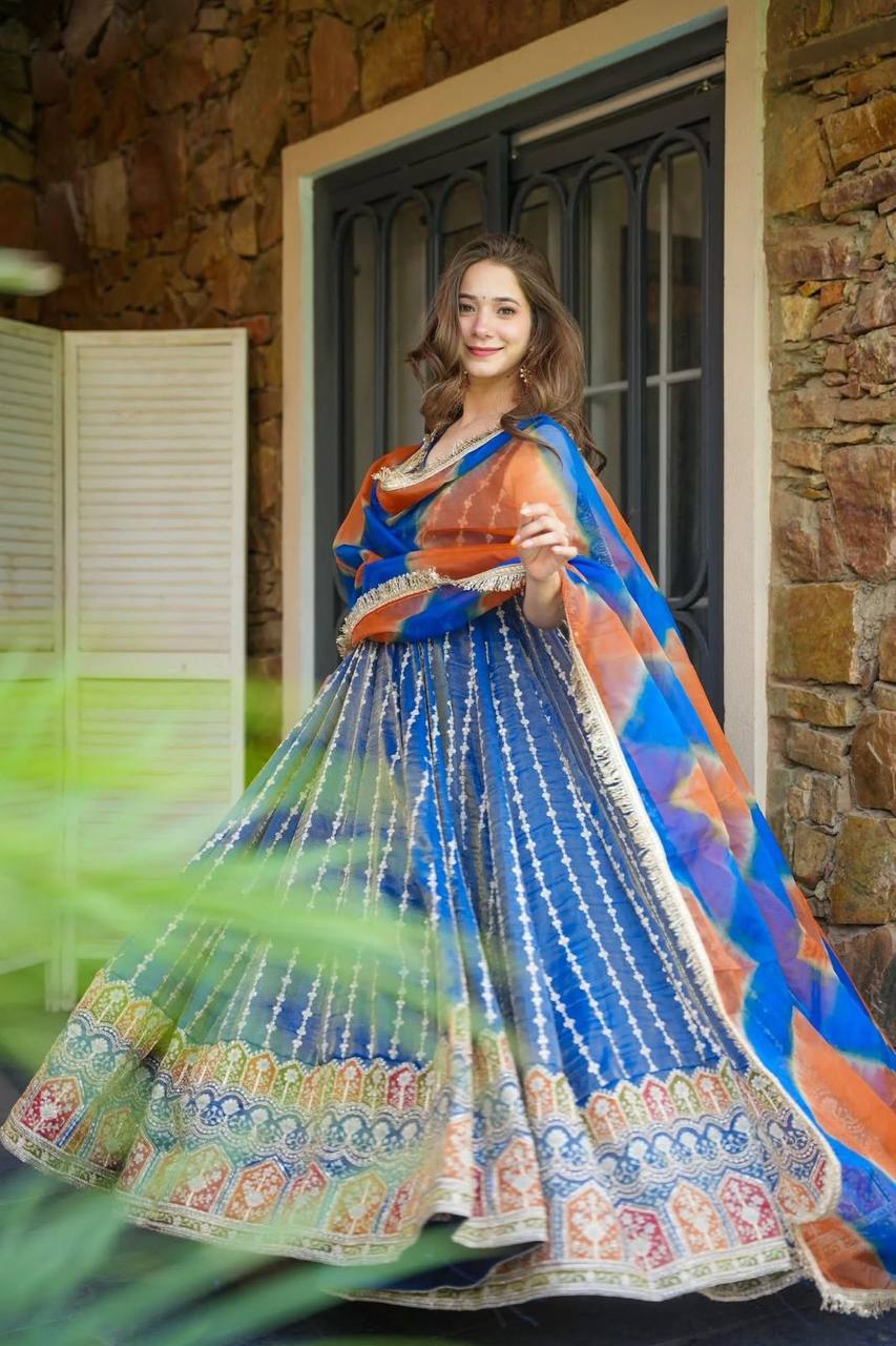 pure Jimmy organza silk Fabric in Gown