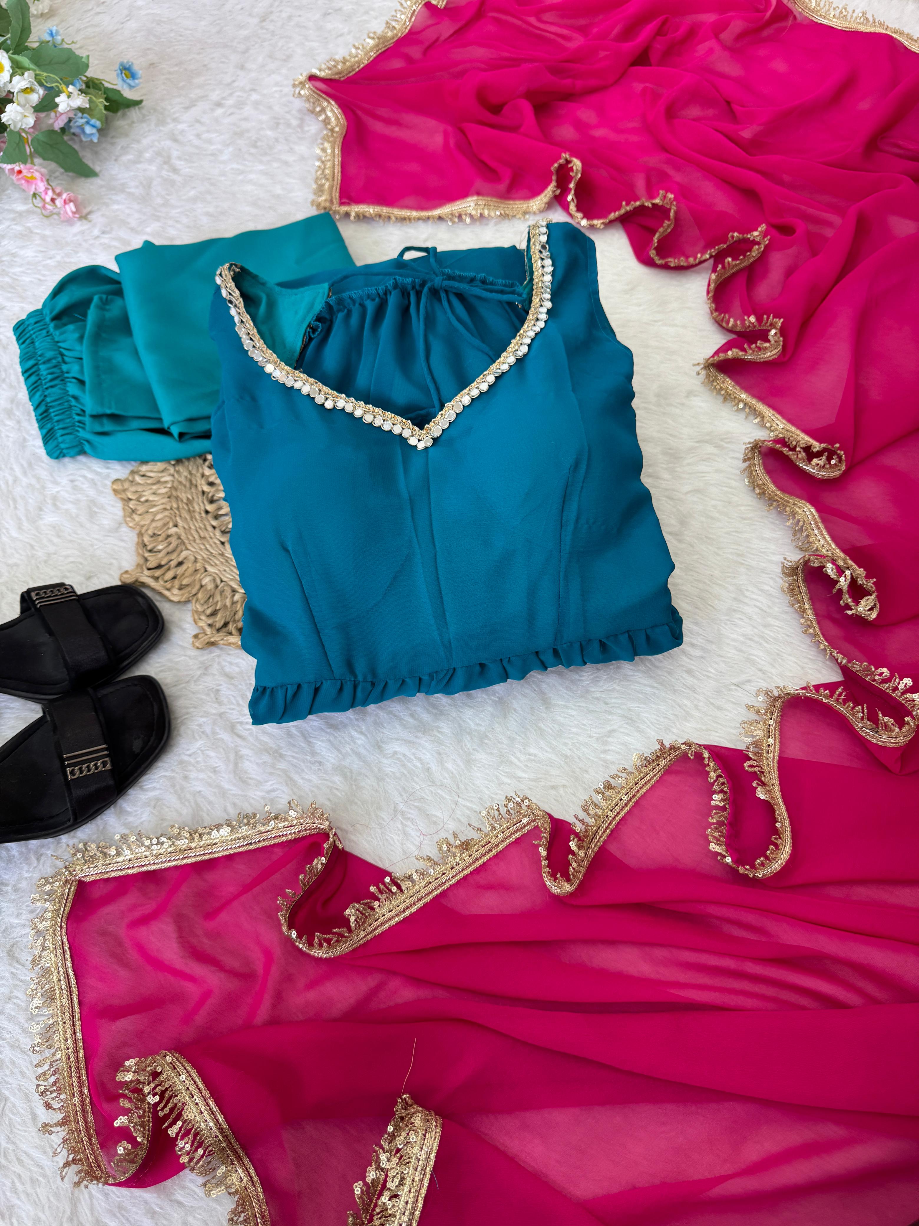 Gerorrget Chiffon Heavy Fabric Gown