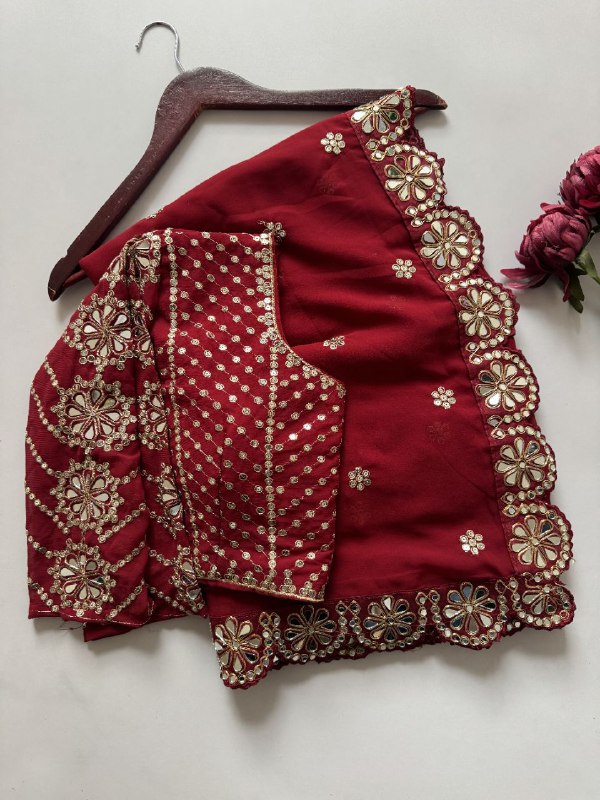 Heavy quality Faux Georgette Fabric in Saree