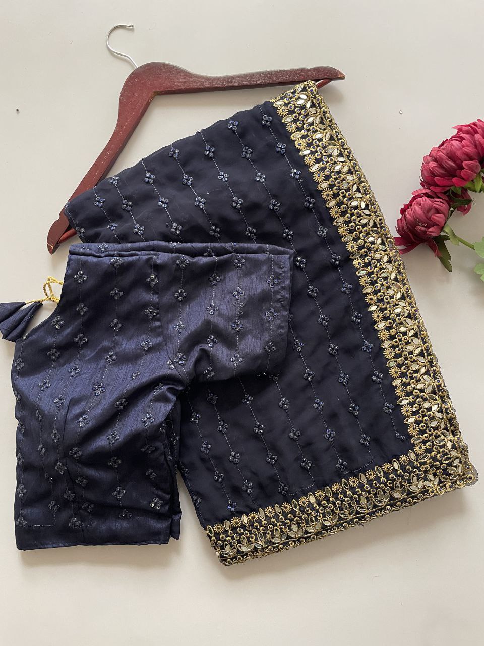 Heavy quality Faux Georgette Fabric in Saree