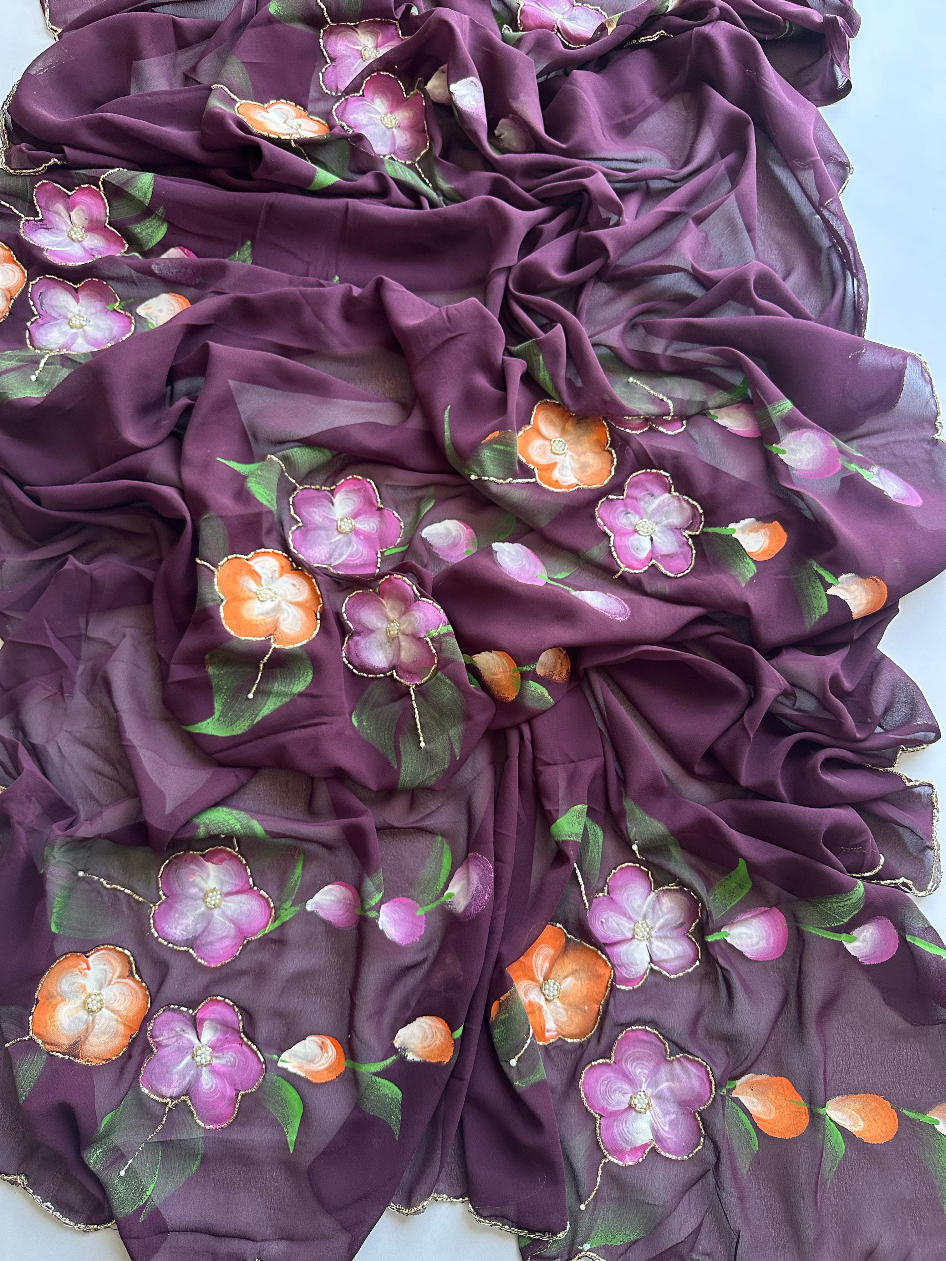 Handprint & Handwork Cut Dana Pearl Work in Sa