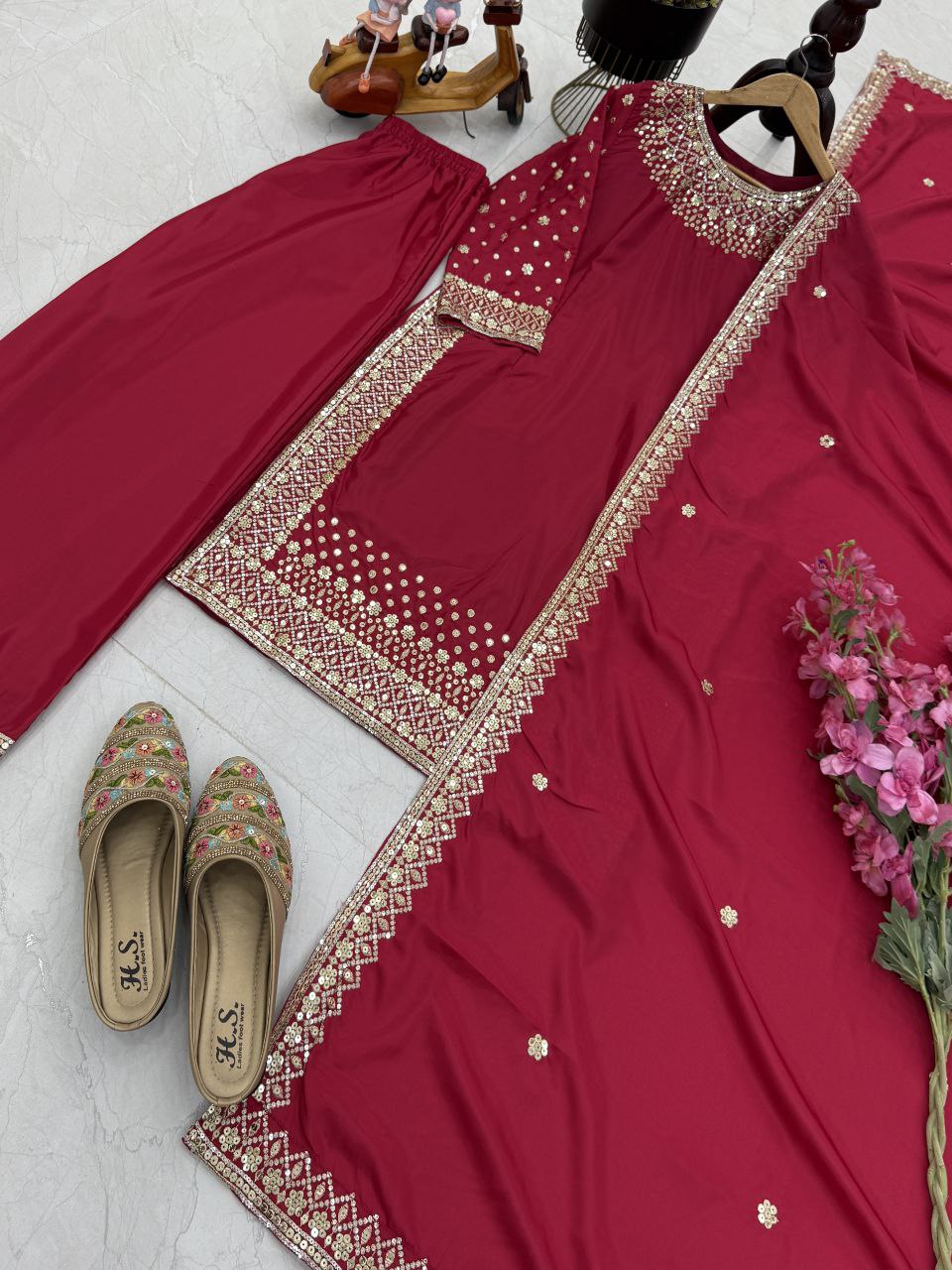 Embroidery Siqunce Work in beautiful Top